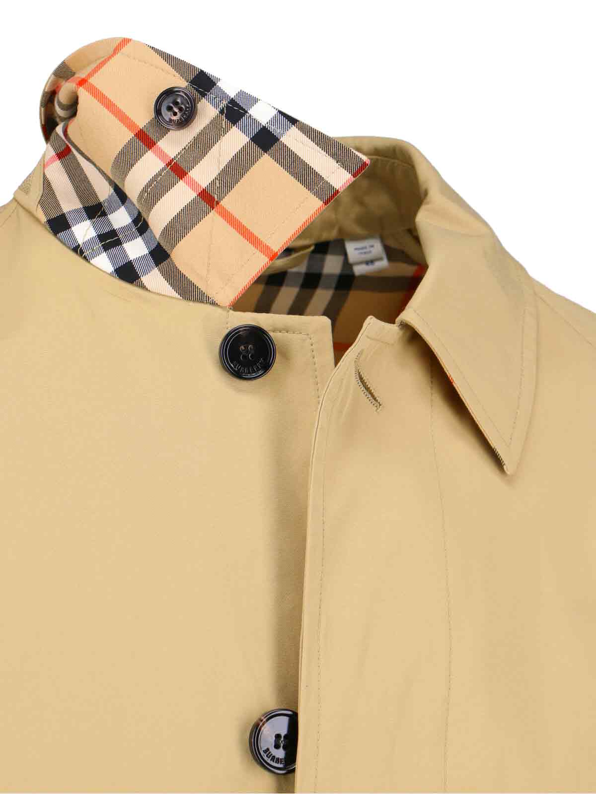 "Camden" Trench Coat In Beige Cotton