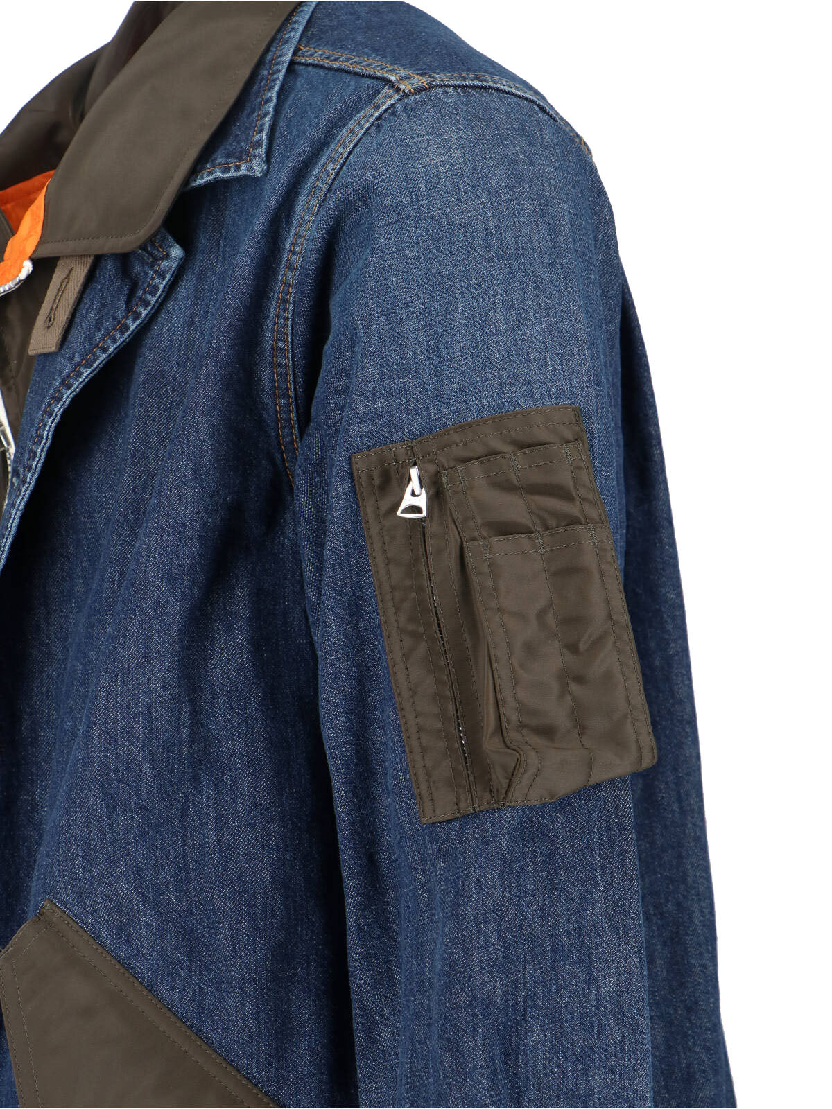 Structured Zip-Up Jacket With Contrasting Panels
