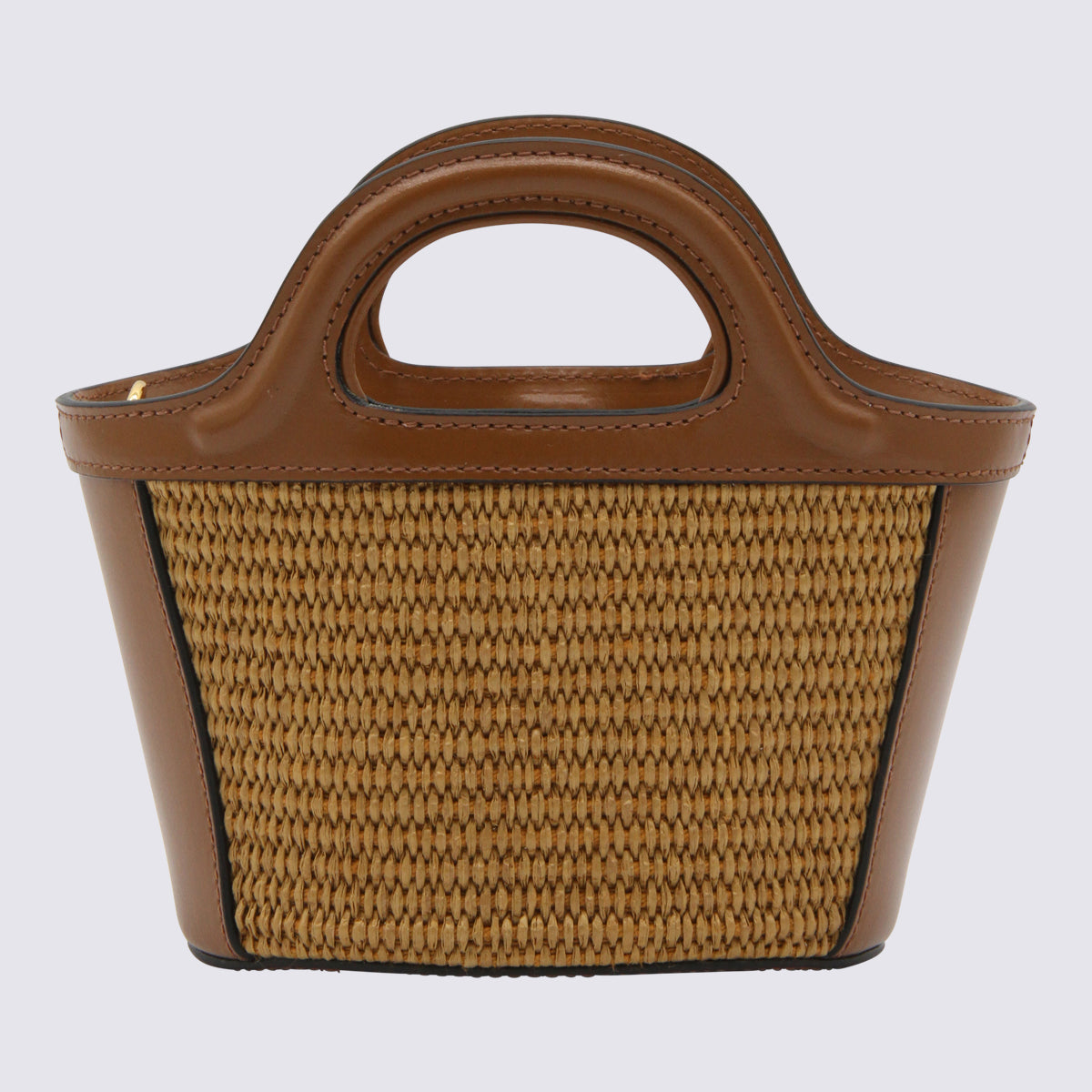 Brown Tropicalia Mini Top Handle Bag