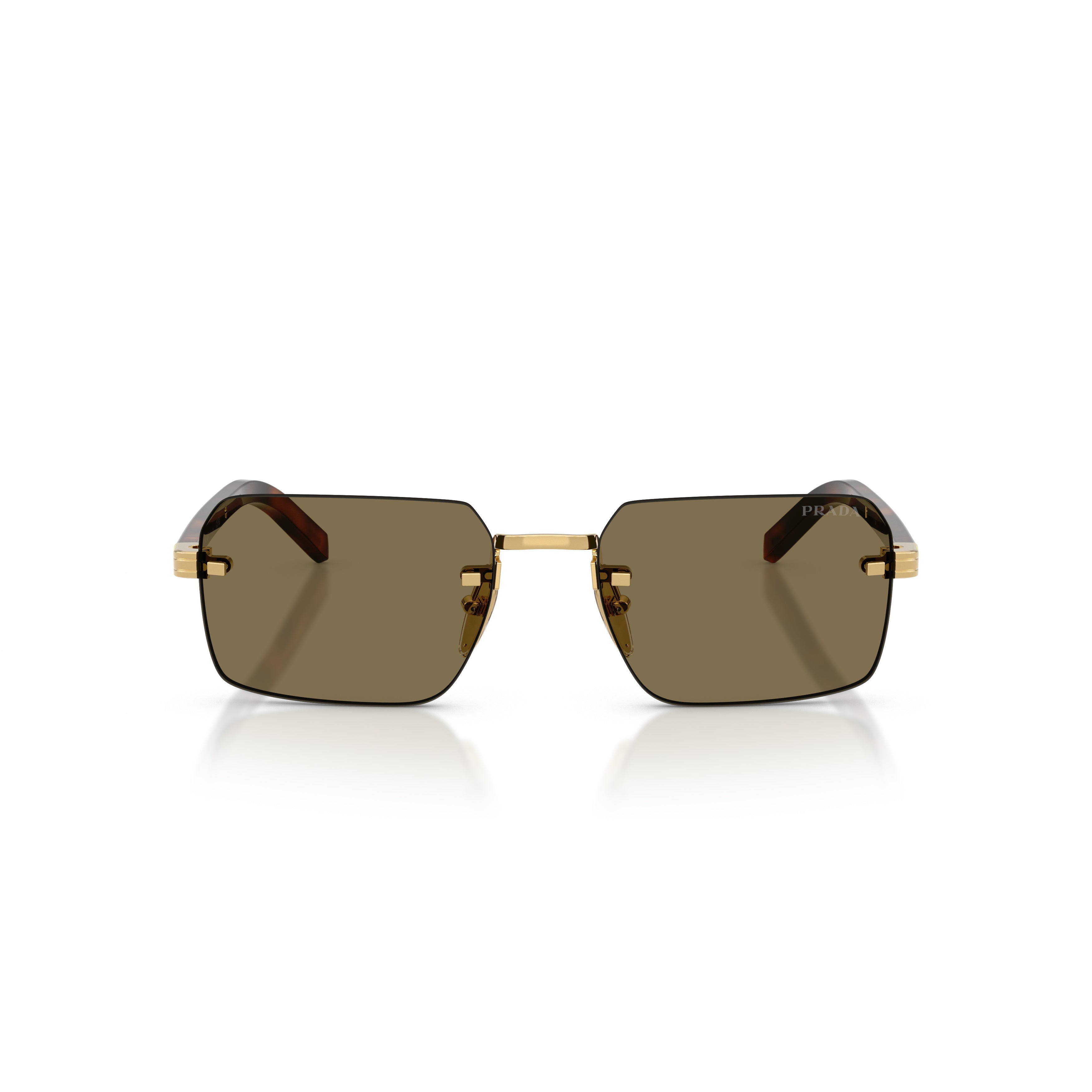 0pr D55s Rectangular Rimless Sunglasses