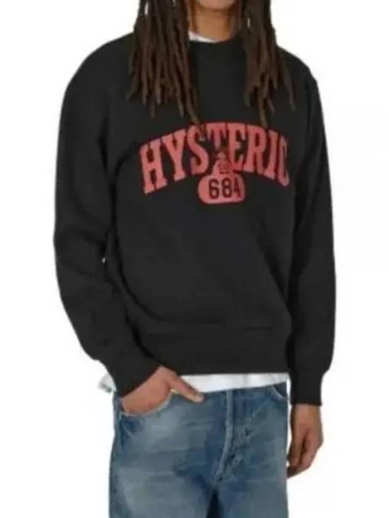 Long-Sleeve Graphic Cotton Sweatshirt with Crew Neck