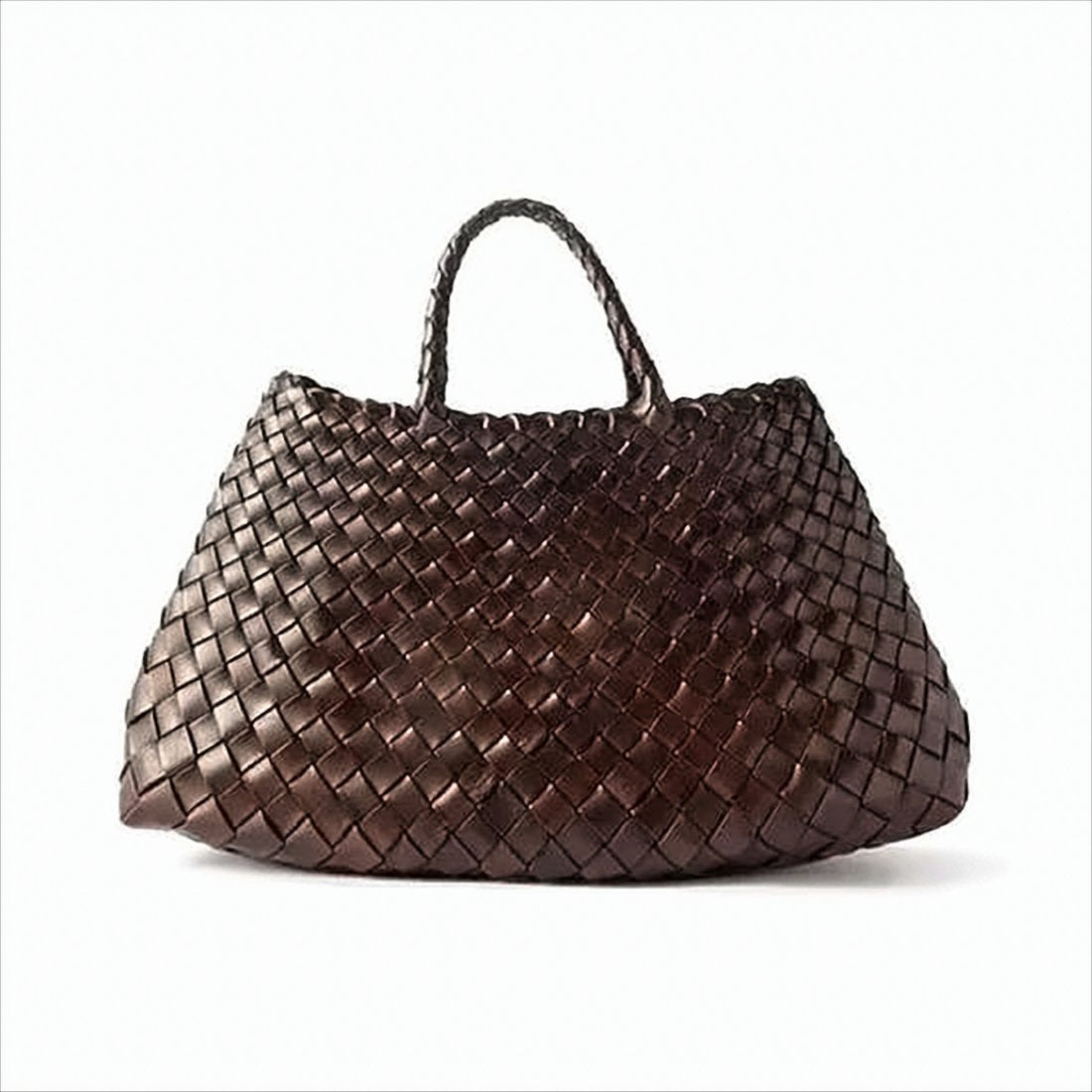 Woven Buffalo Leather Tote Bag