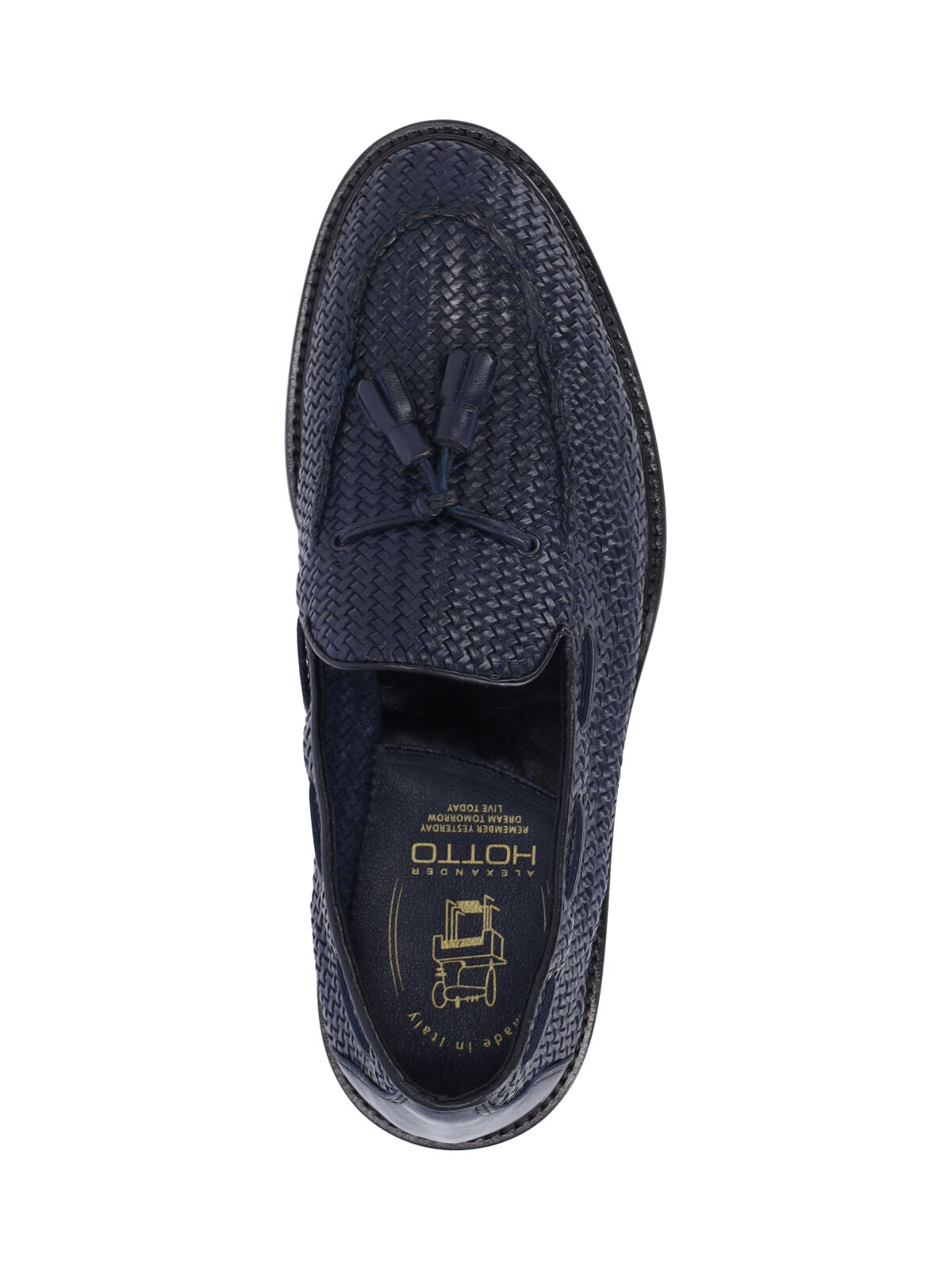 Braided Tassel Loafers – Navy