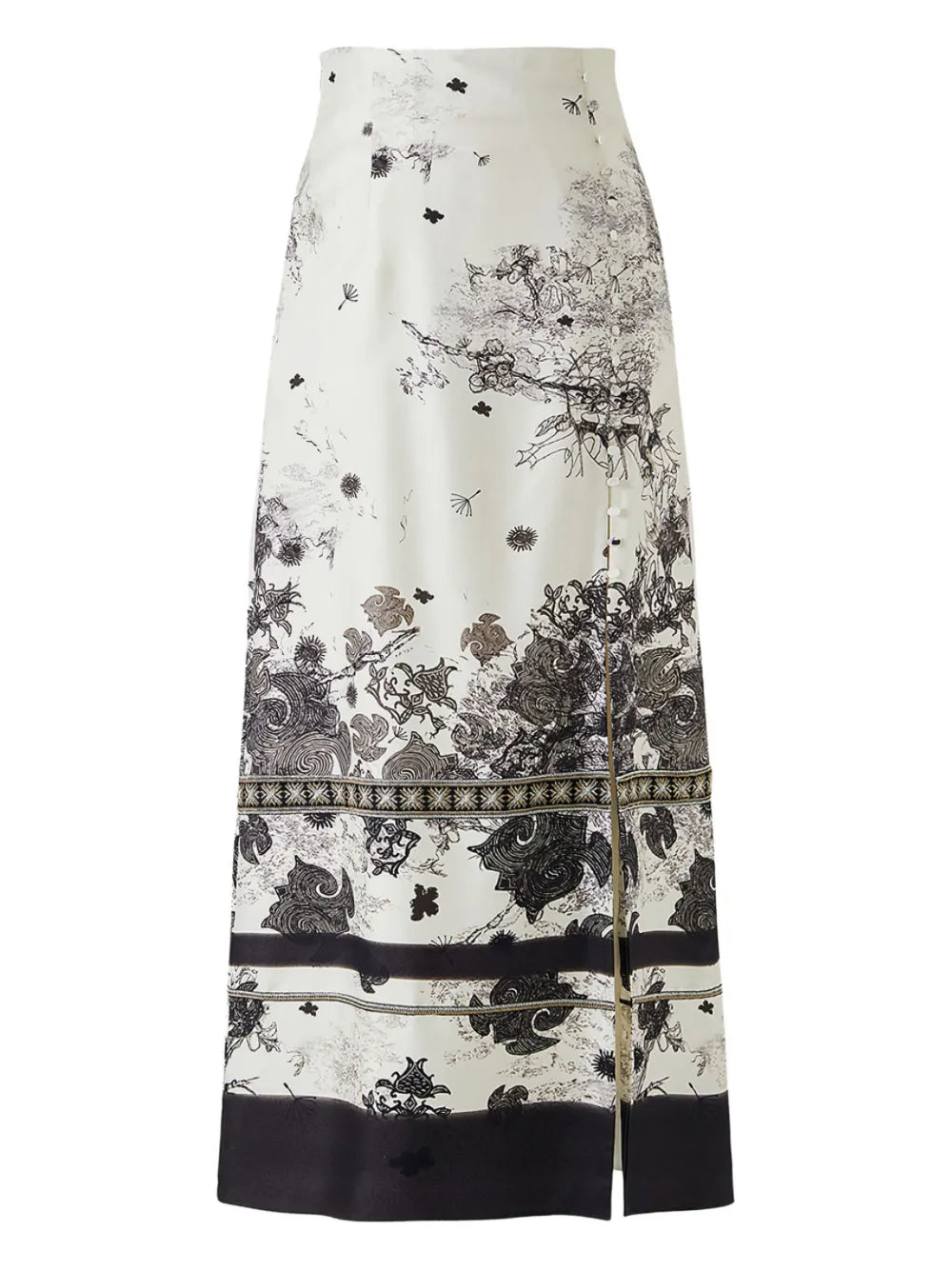 Classic Silk Midi Skirt