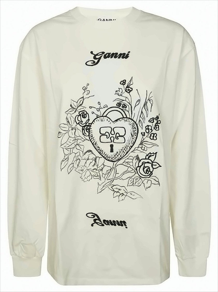 Relaxed Fit Long-Sleeve Shirt With Intricate Artwork