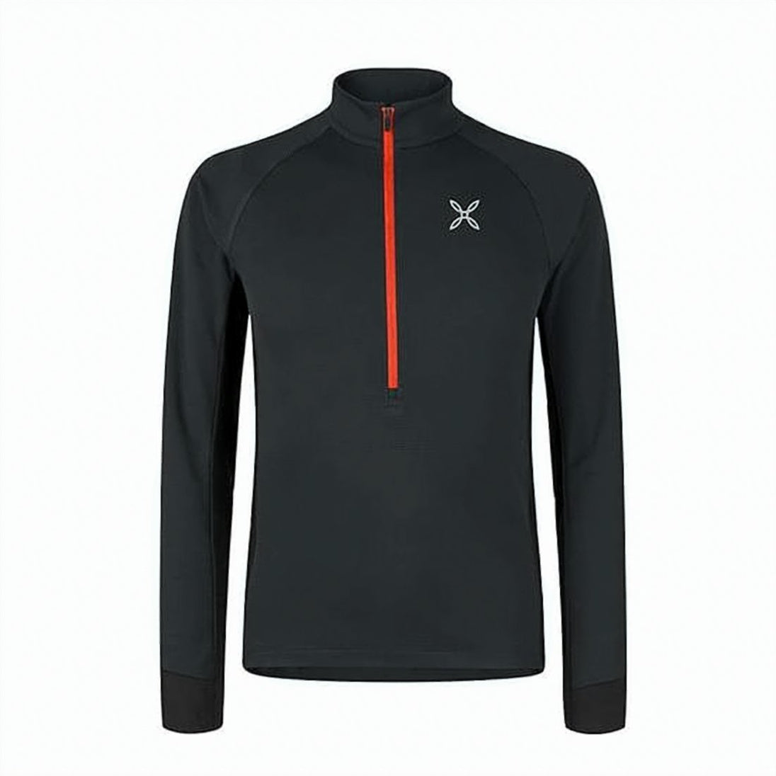 Long-Sleeve Half-Zip Top with Contrasting Collar