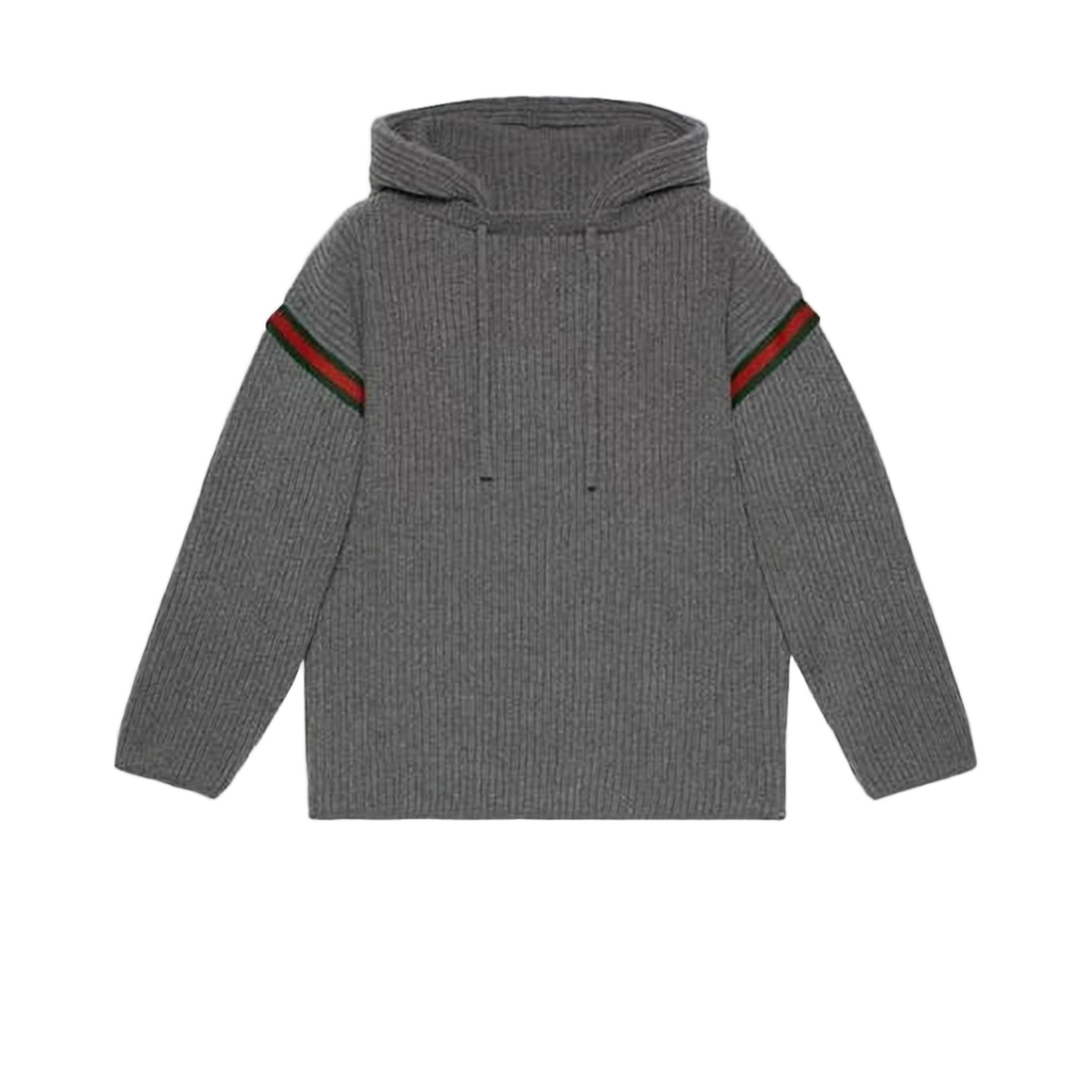 Ribbed Knit Sweater with Hood
