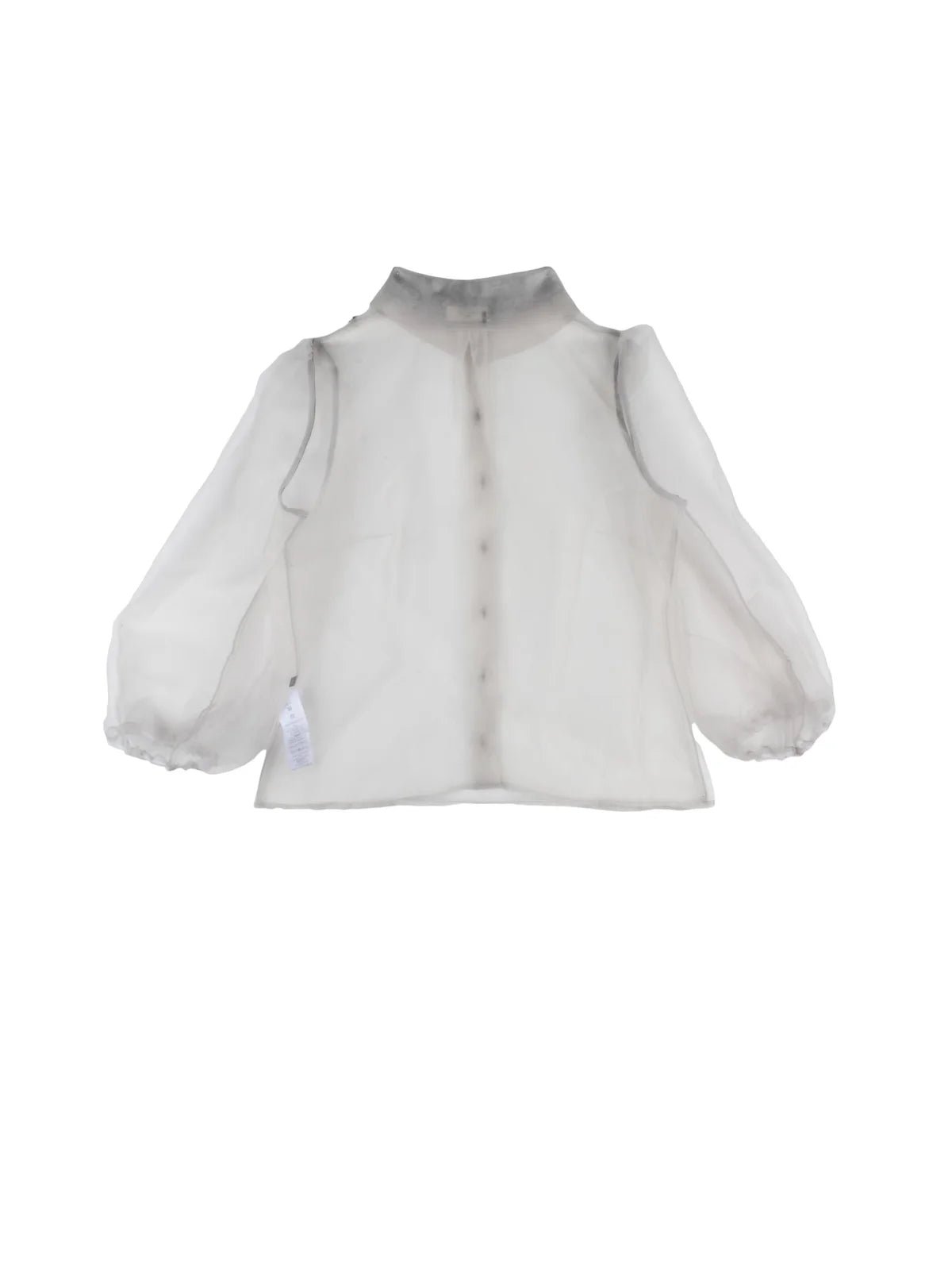 Pearl Grey Polyester Voile Women Shirt
