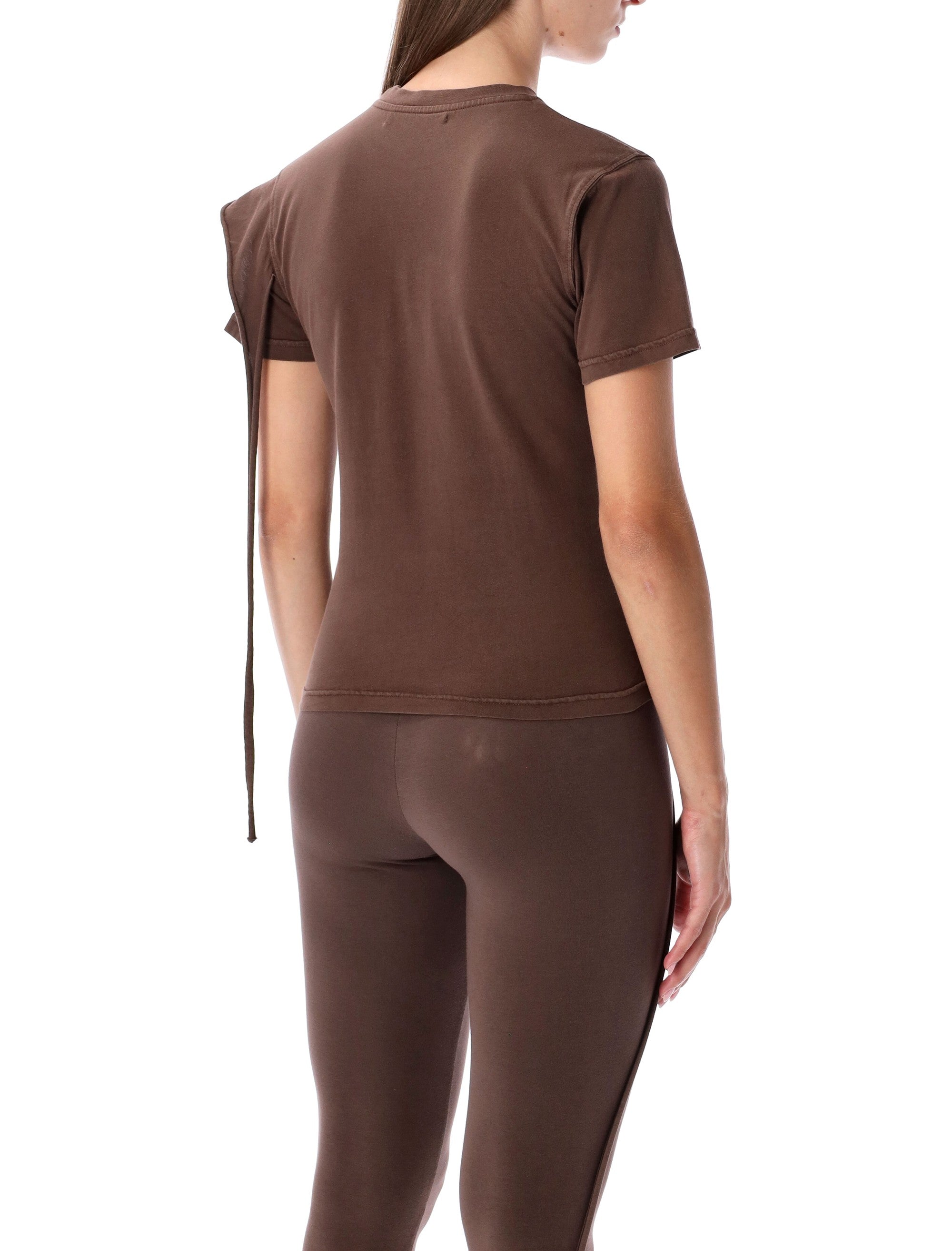 Fitted Organic Cotton Brown T-Shirt