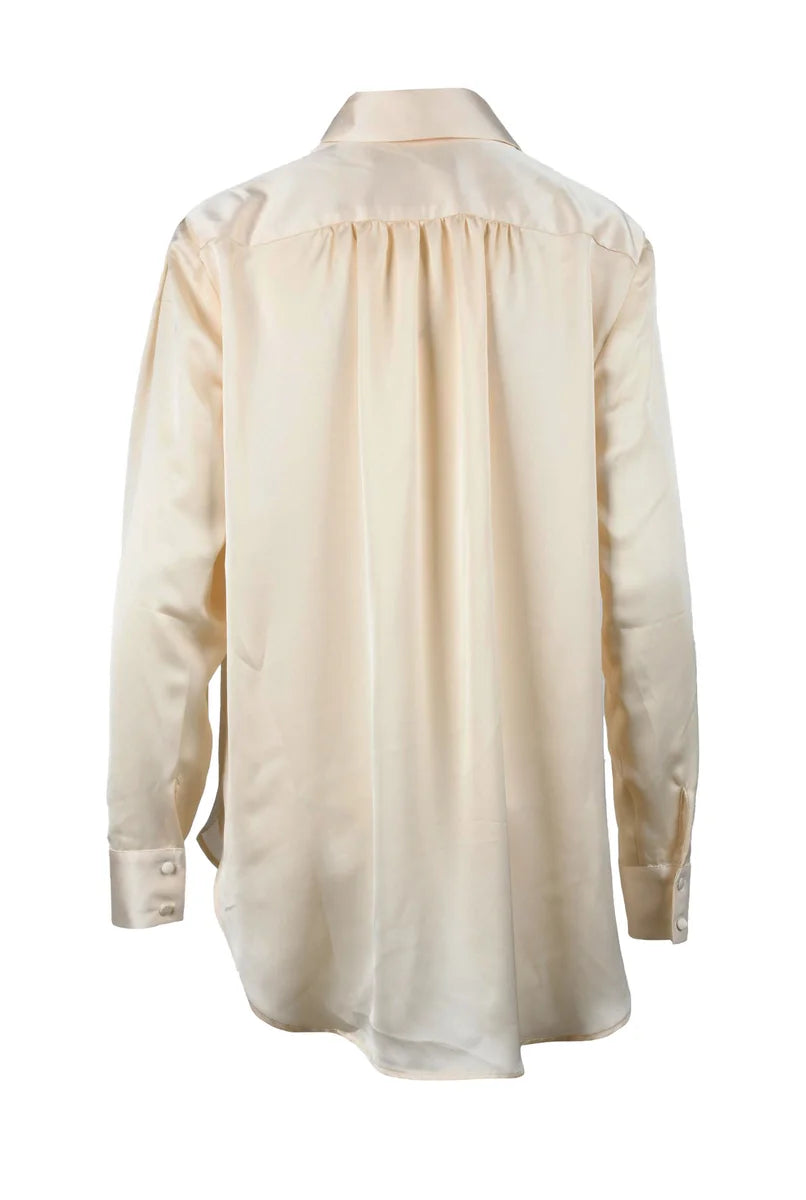 White Polyester Elastane Shirt