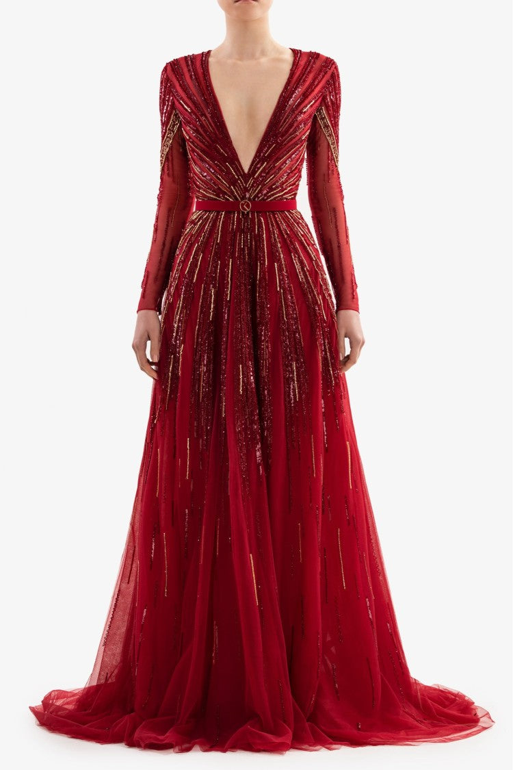 Embroidered Long Dress