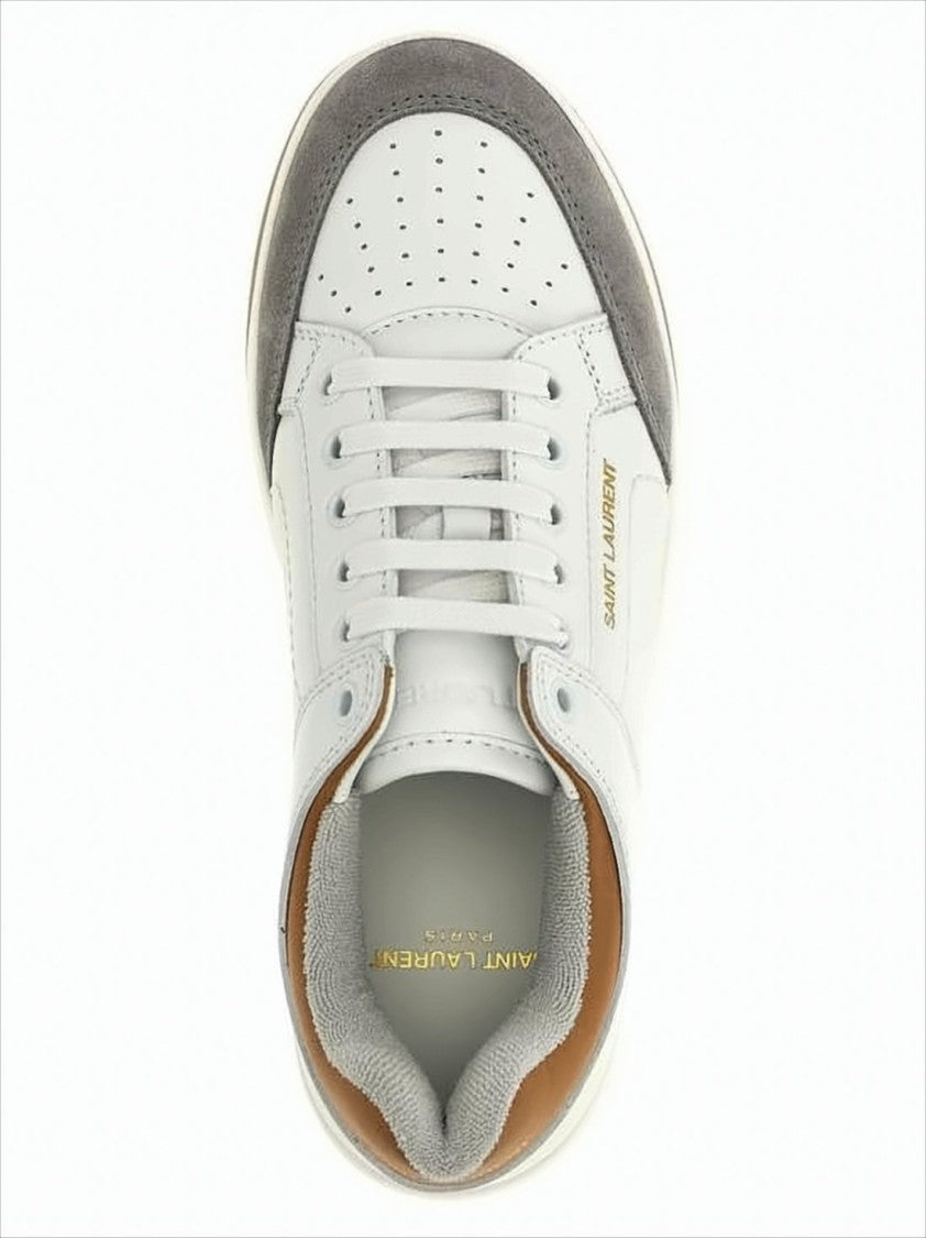 Perforated White Calf Leather Sneakers