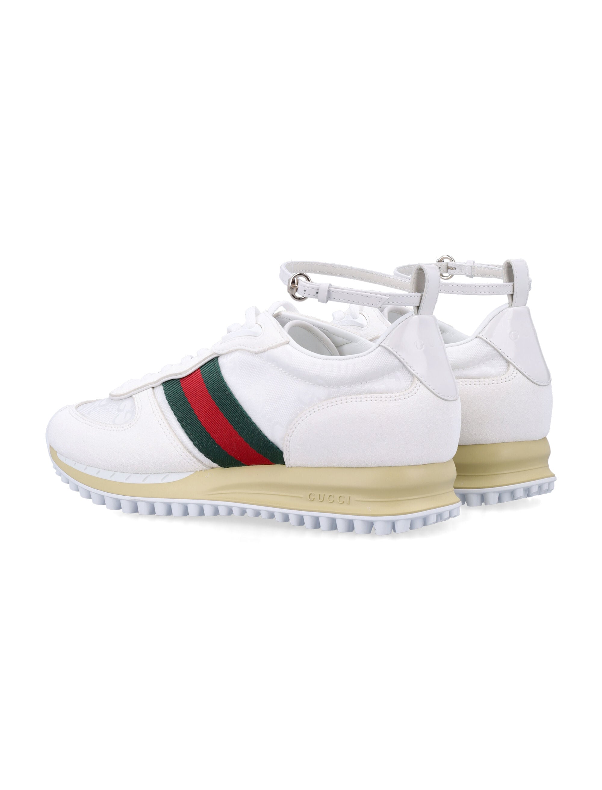 Re-Motion White Gg Nylon Women’S Trainer