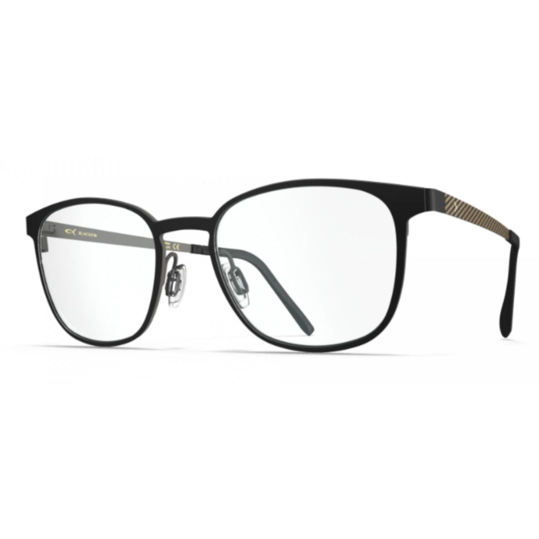 Bf773 St. John Rectangular Beta Titanium Alloy Eyeglasses with Textured Temples