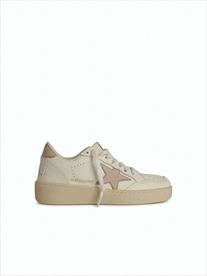 Smooth Leather Low-Top Sneakers with Vintage Finish