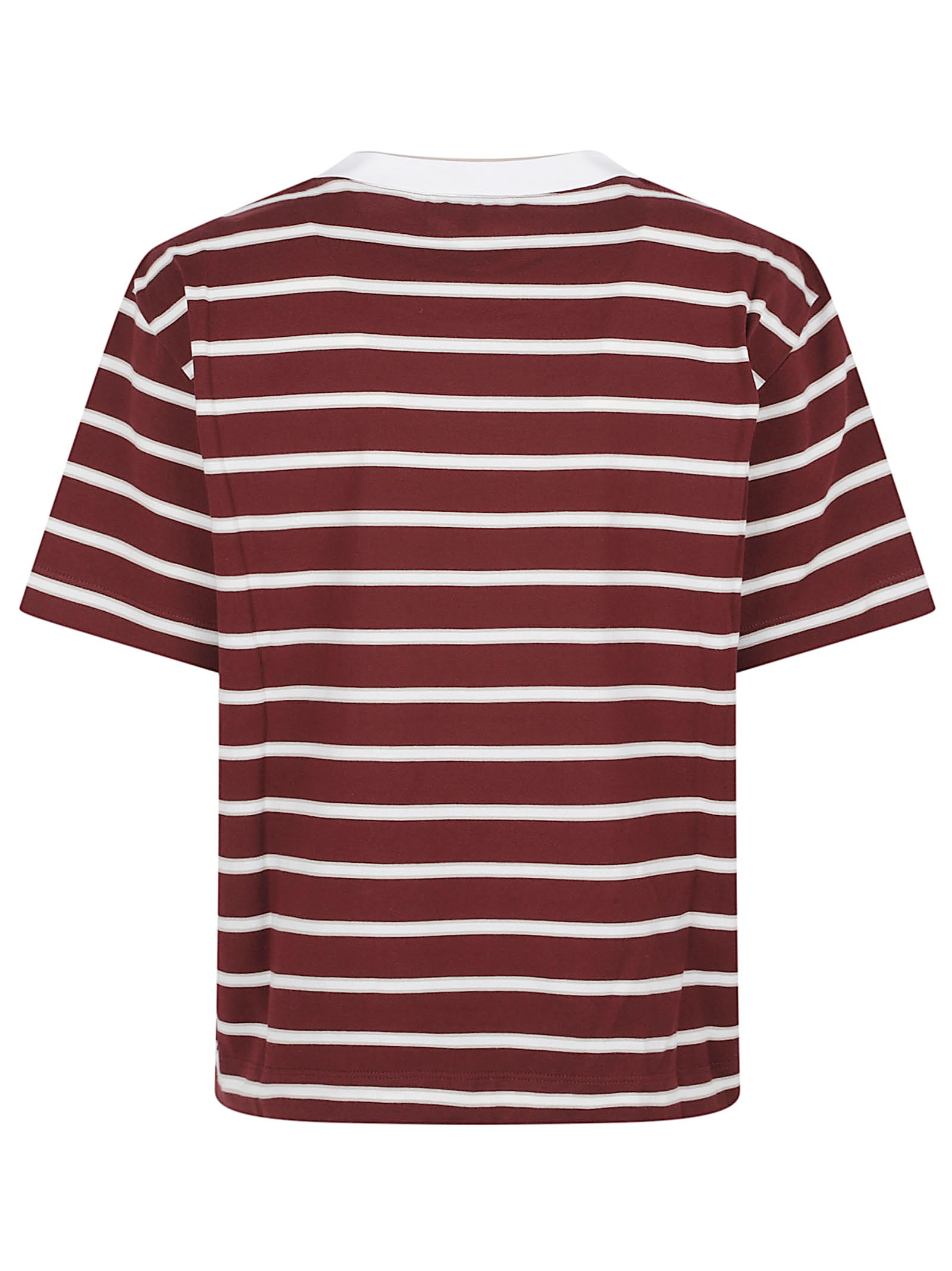 Cropped Red and White Striped T-Shirt
