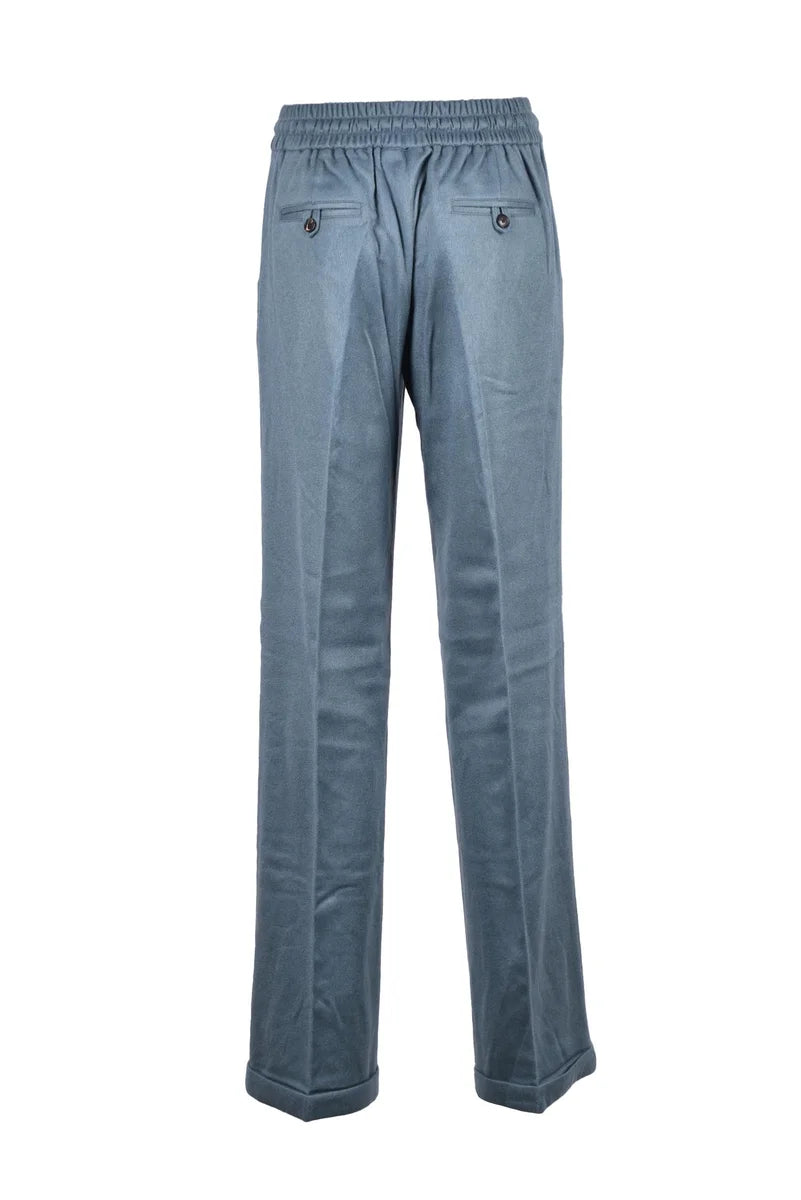Sage Green Straight-Leg Trousers