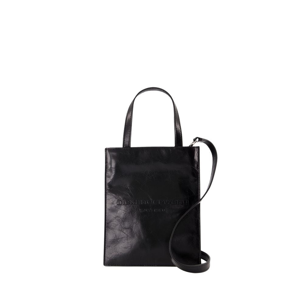 Pinch Small Shopping Bag - Leather - Black