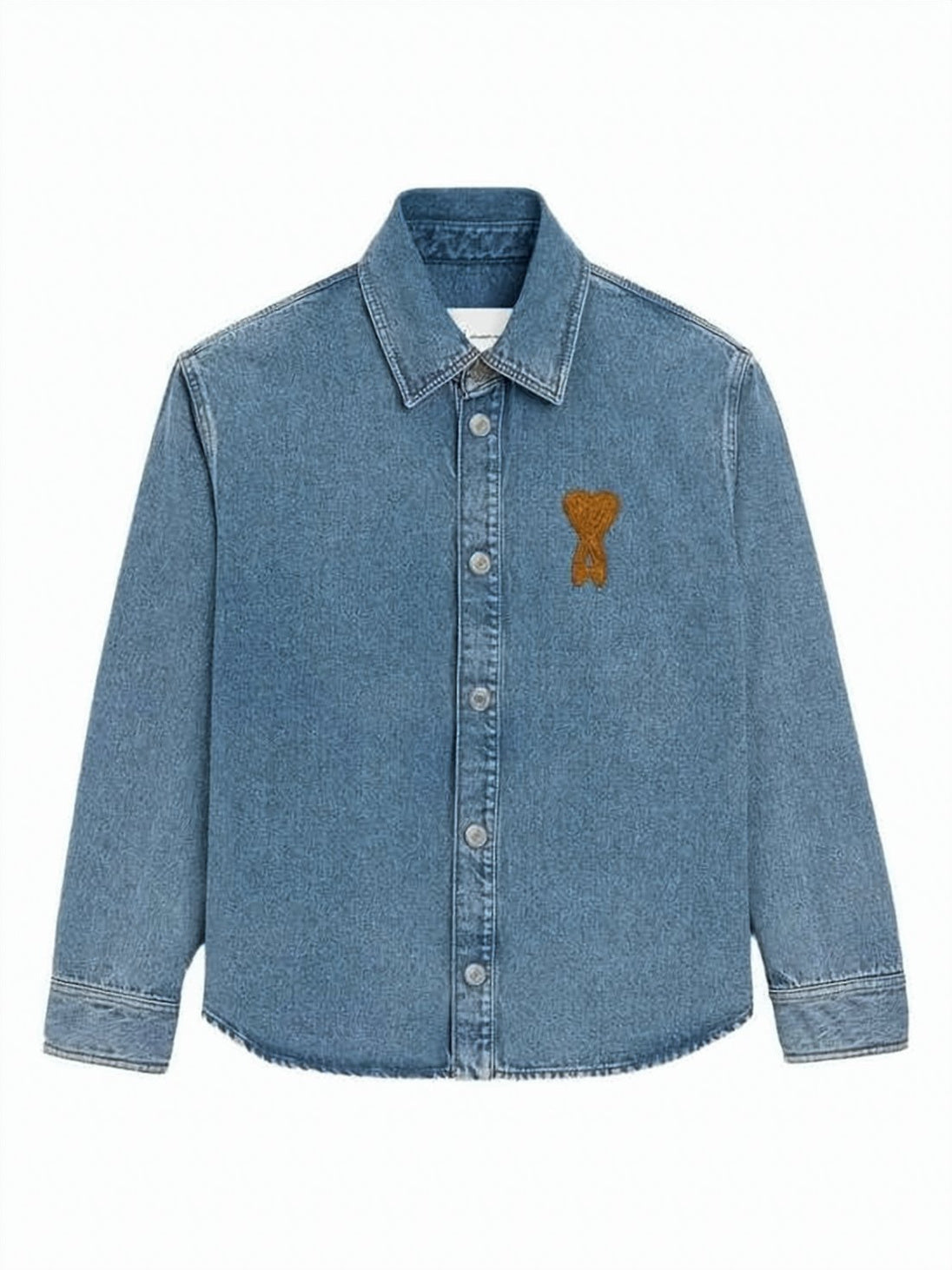 Denim Shirt with Classic Collar