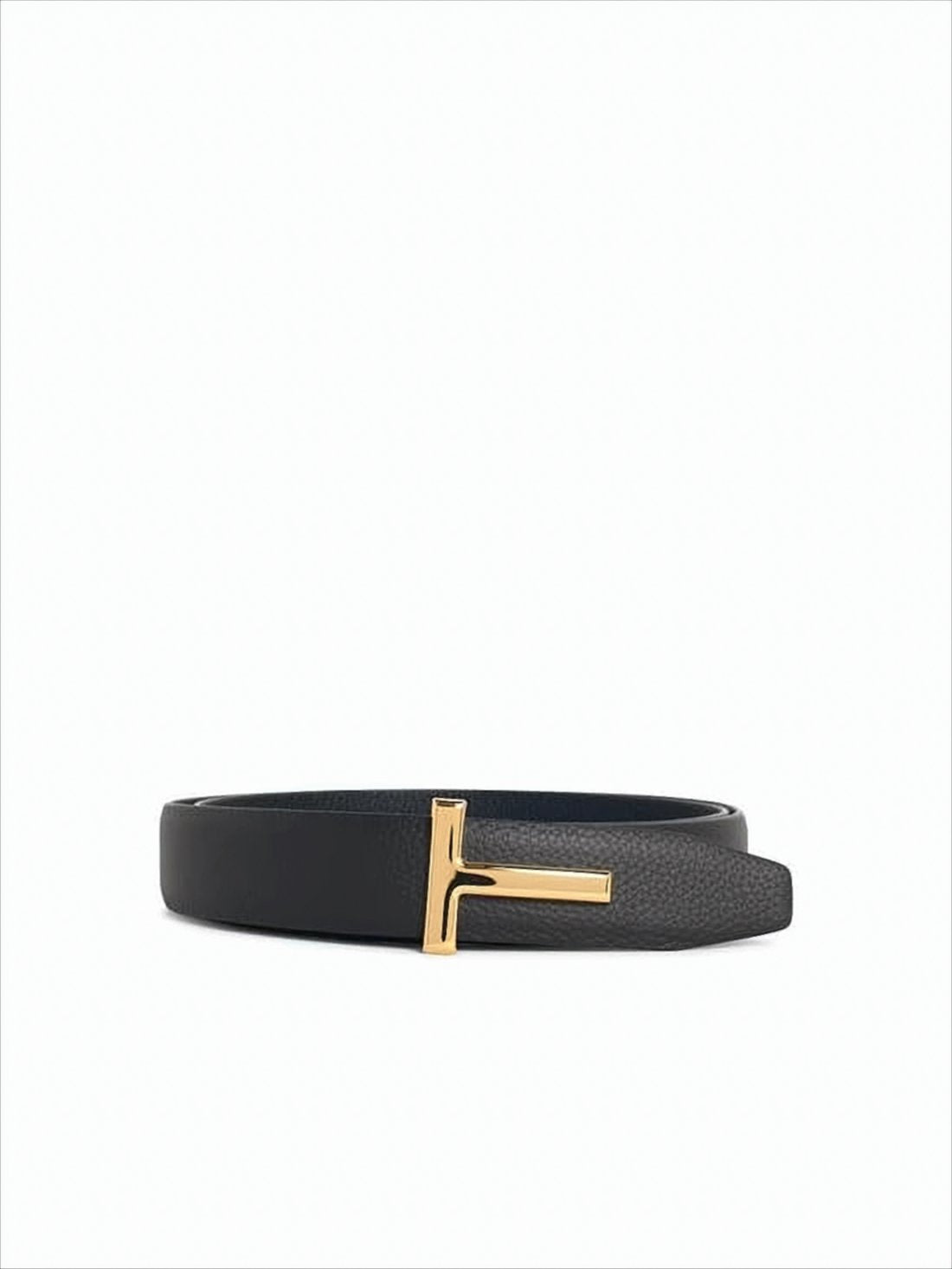 Minimalist Black Calf Leather Belt