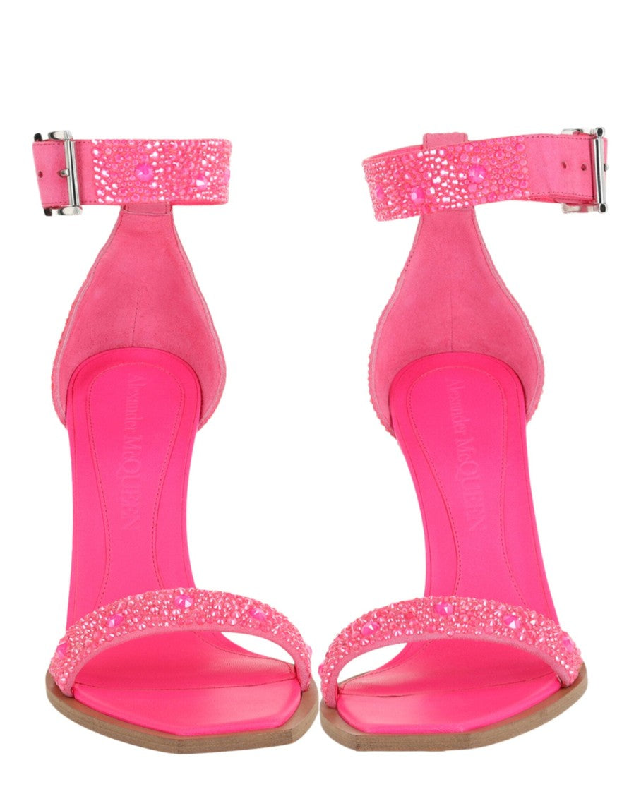 Crystal Embellished Heel Sandals