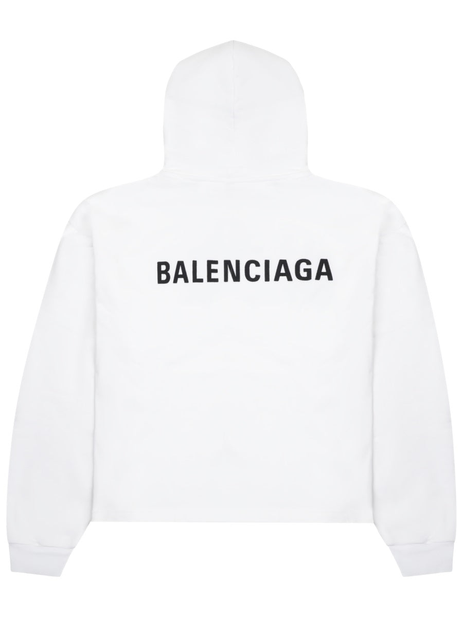 Cropped Hoodie With Minimalist Design And Iconic Logo
