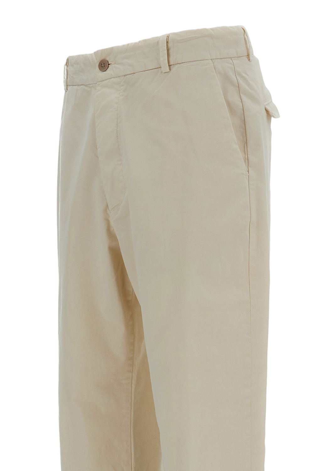 Beige Chino Cotton Trousers