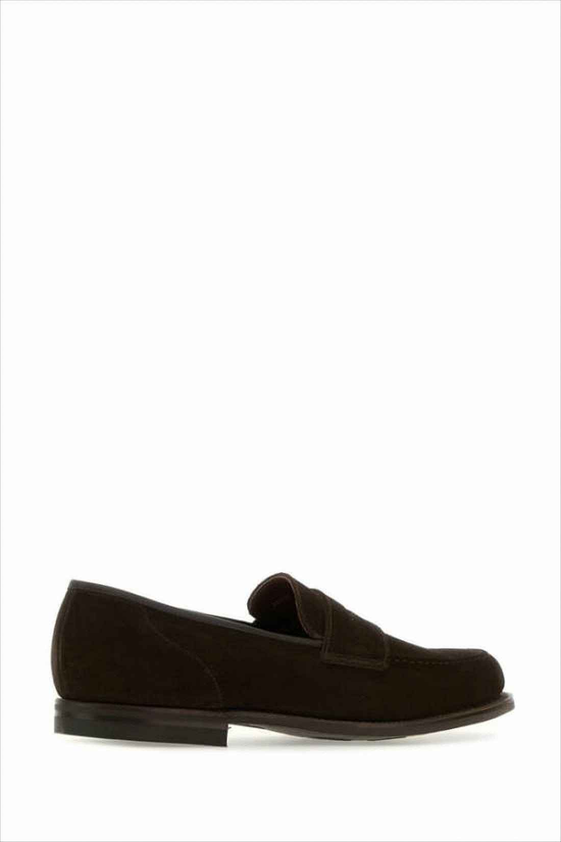 Brown Suede Loafer with Classic Penny Strap