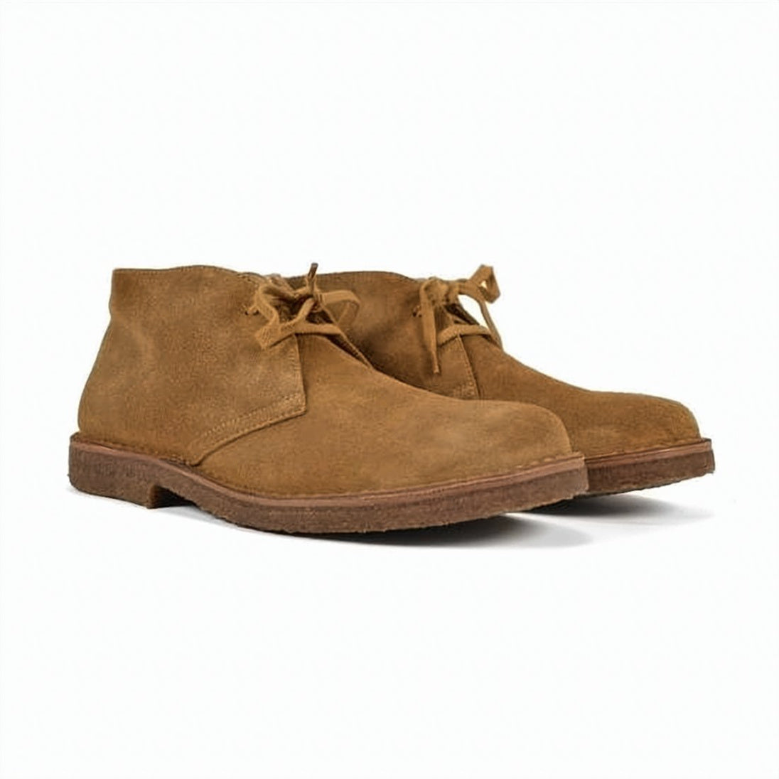 Suede Ankle-High Loafers with Minimalist Lace-Up Design