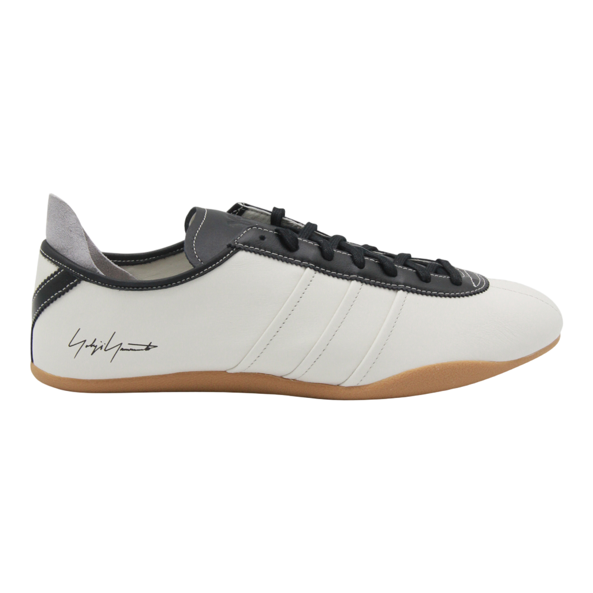 Low-Profile White Sneakers with Black Detailing