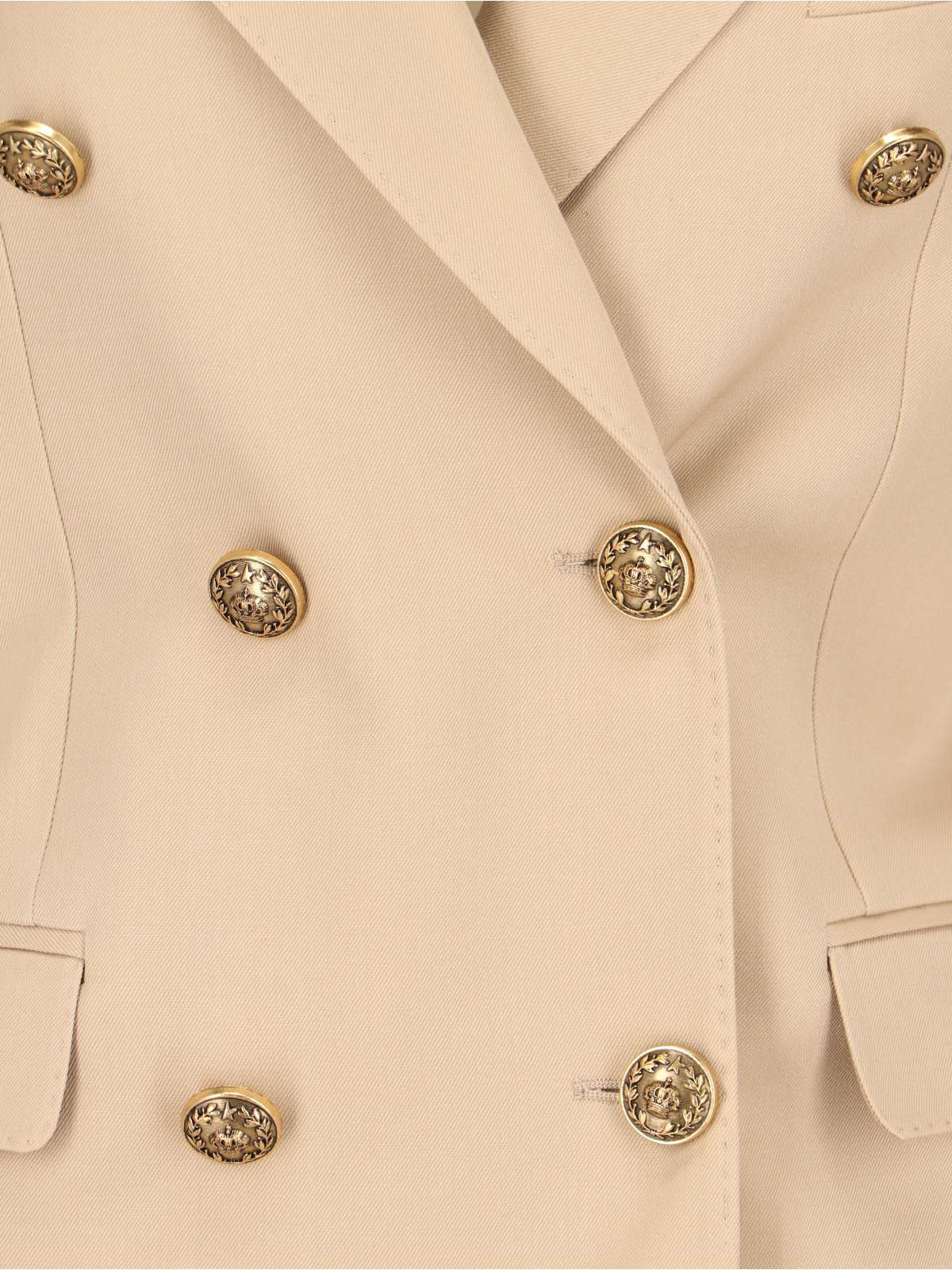 Beige Classic Tailored Structured Jacket