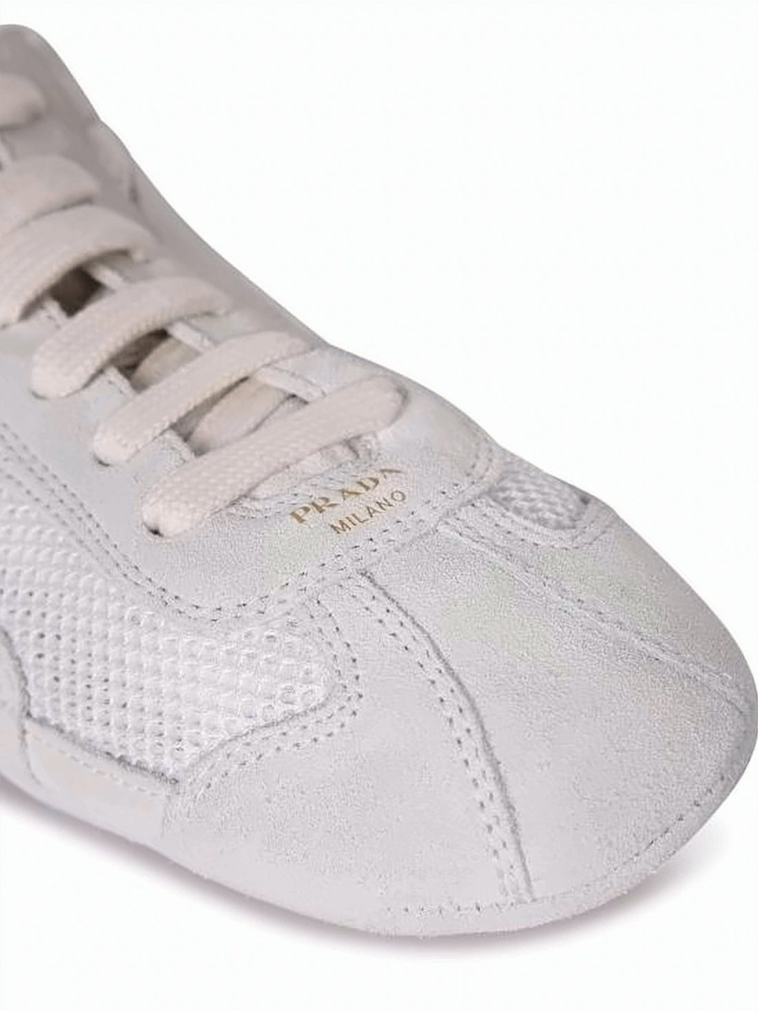 Low-Profile Suede And Mesh Sneakers