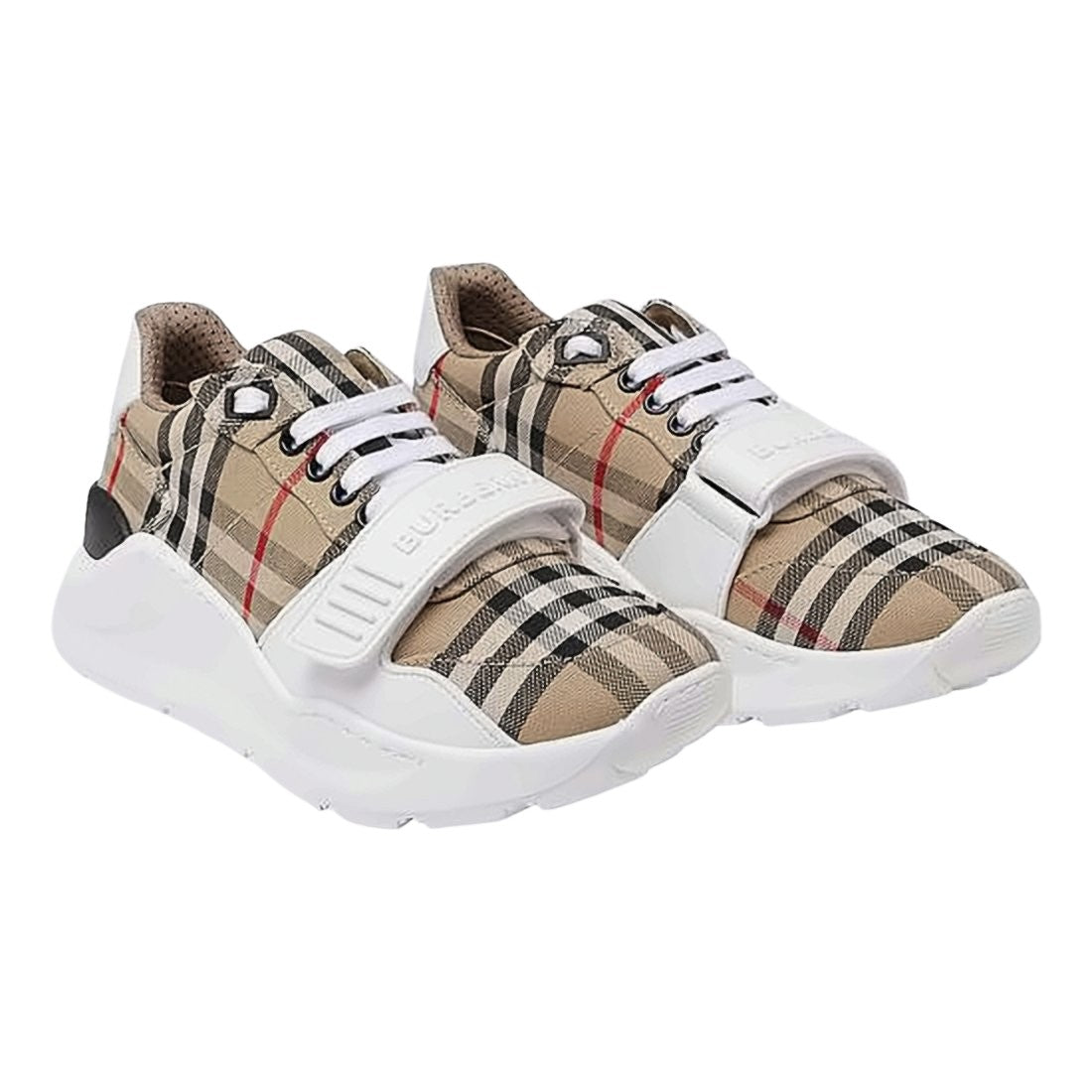 Vintage Check Fabric Sneakers