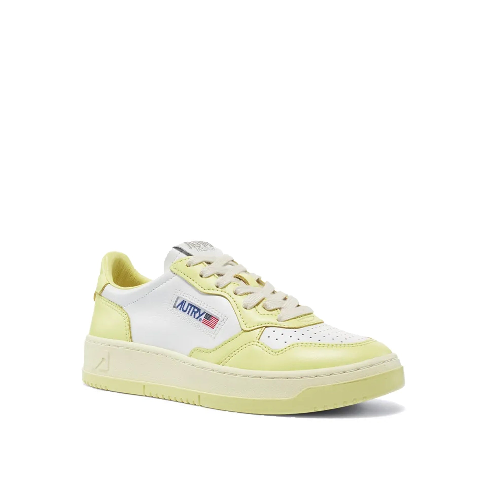 Low-Top Leather Sneakers With Embroidered Logo And Color Accents