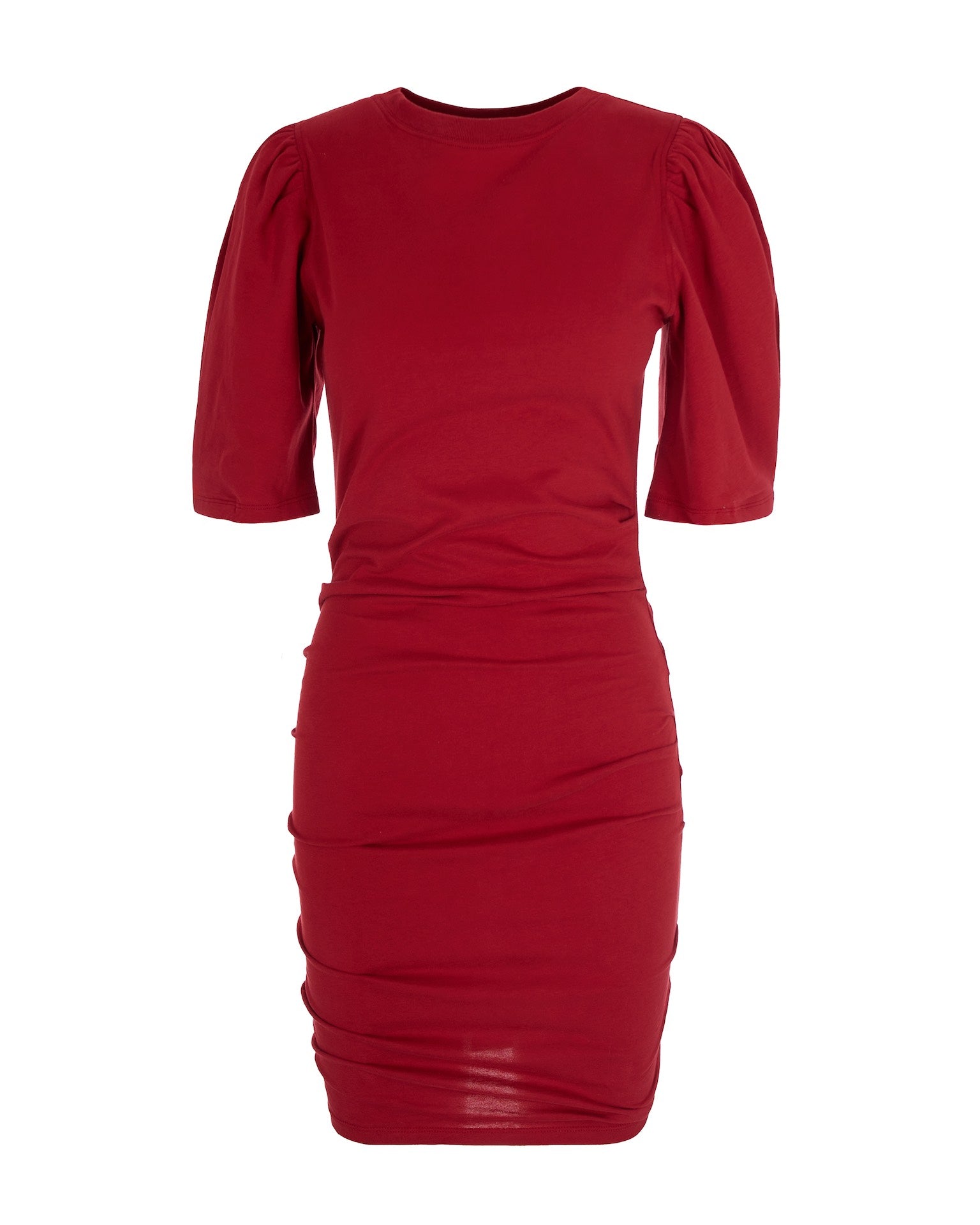 Fitted Short Dress With Pleated Effect