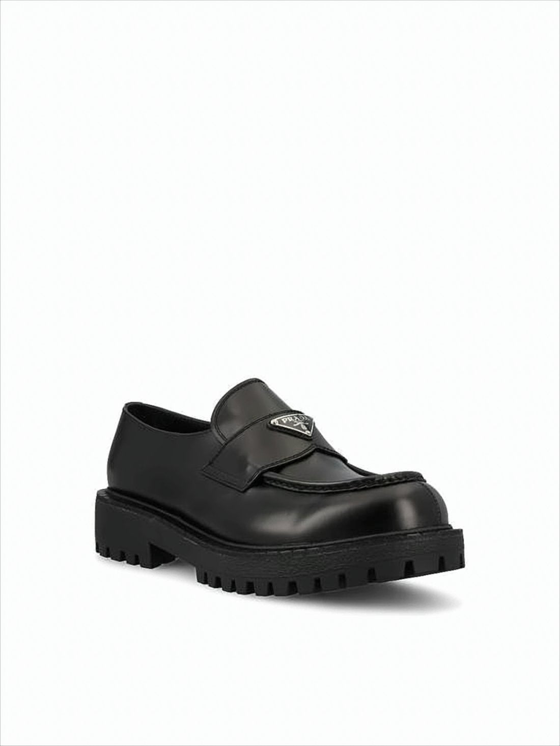 Polished Leather Loafers with Chunky Rubber Sole