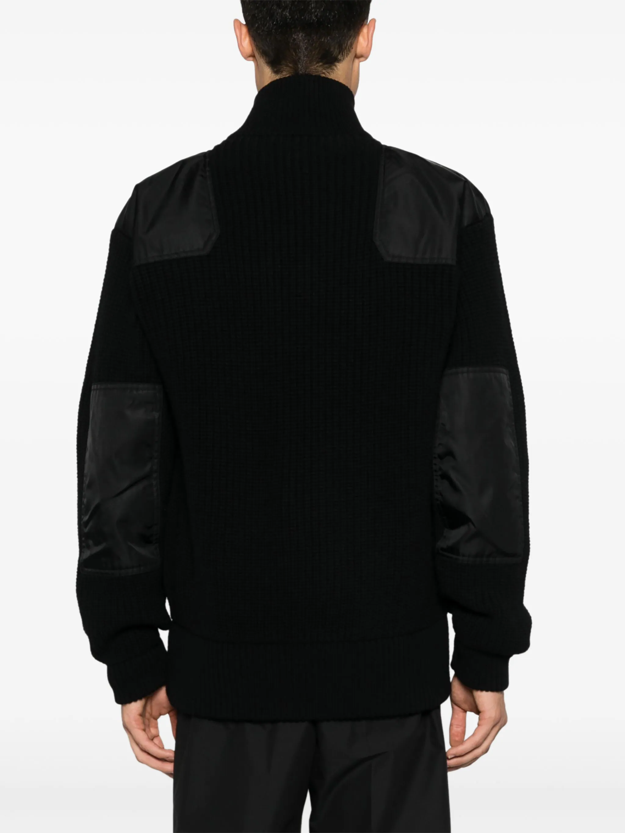 Black Cardigan Wool/Cashmere Re-Nylon Cardigan