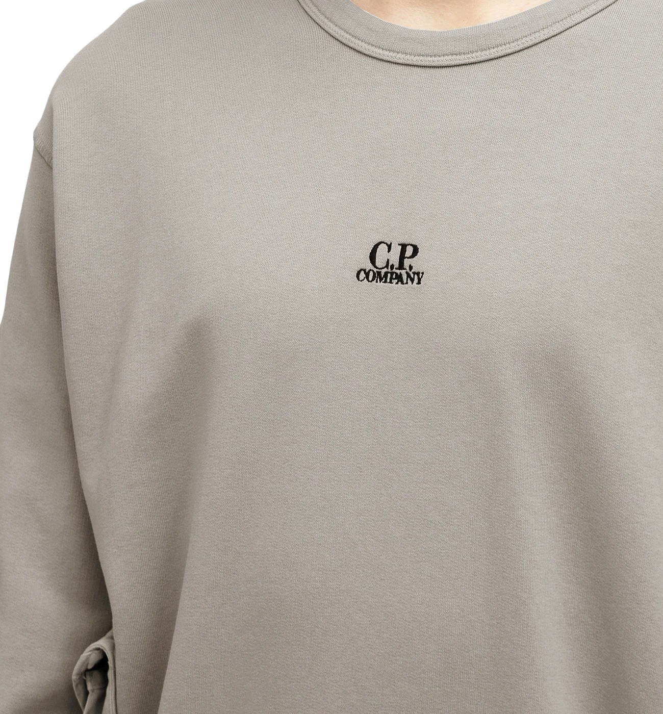 Relaxed Fit Long-Sleeve Cotton Sweatshirt With Flap Pockets
