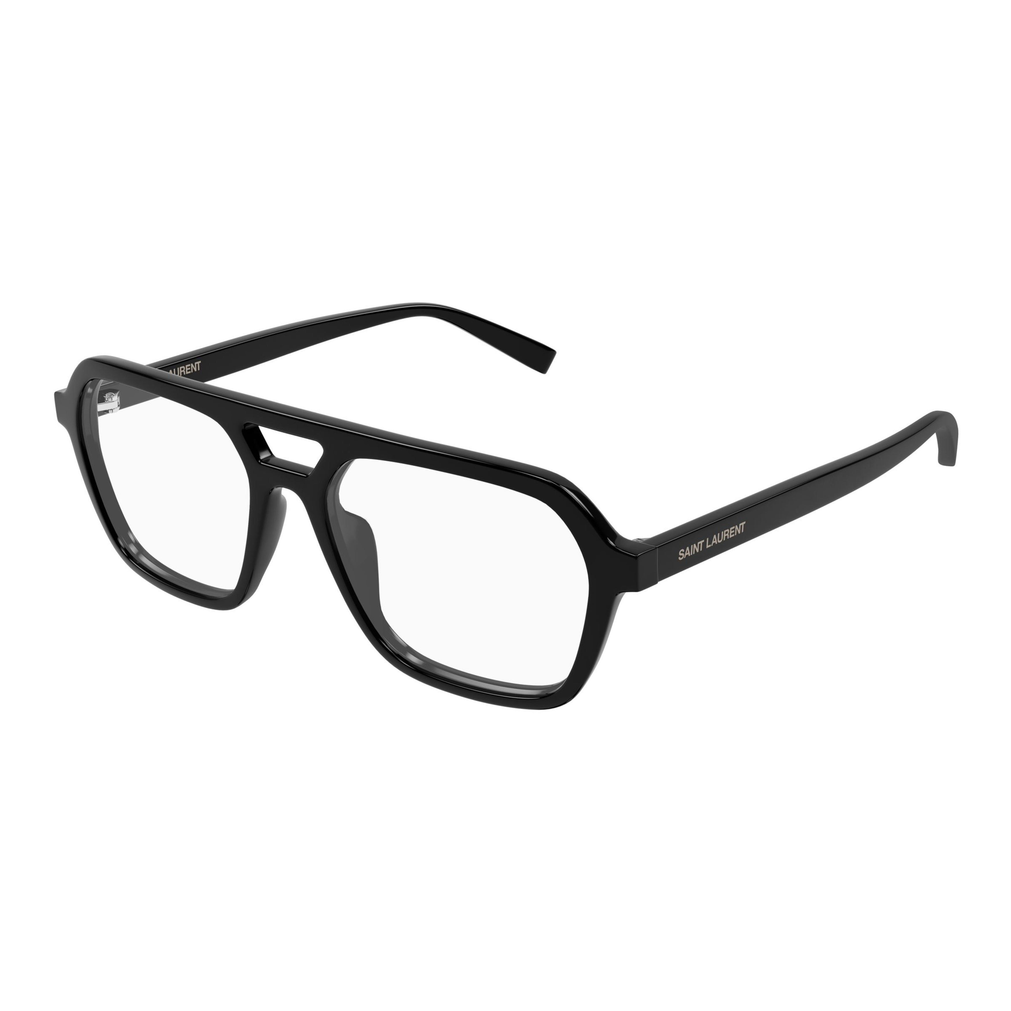 Geometric Double-Bridge Eyeglasses In Recycled Acetate