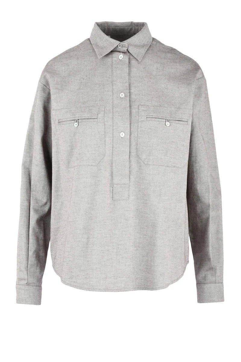 Shirt Viscose/Cotton/Cashmere - Grey