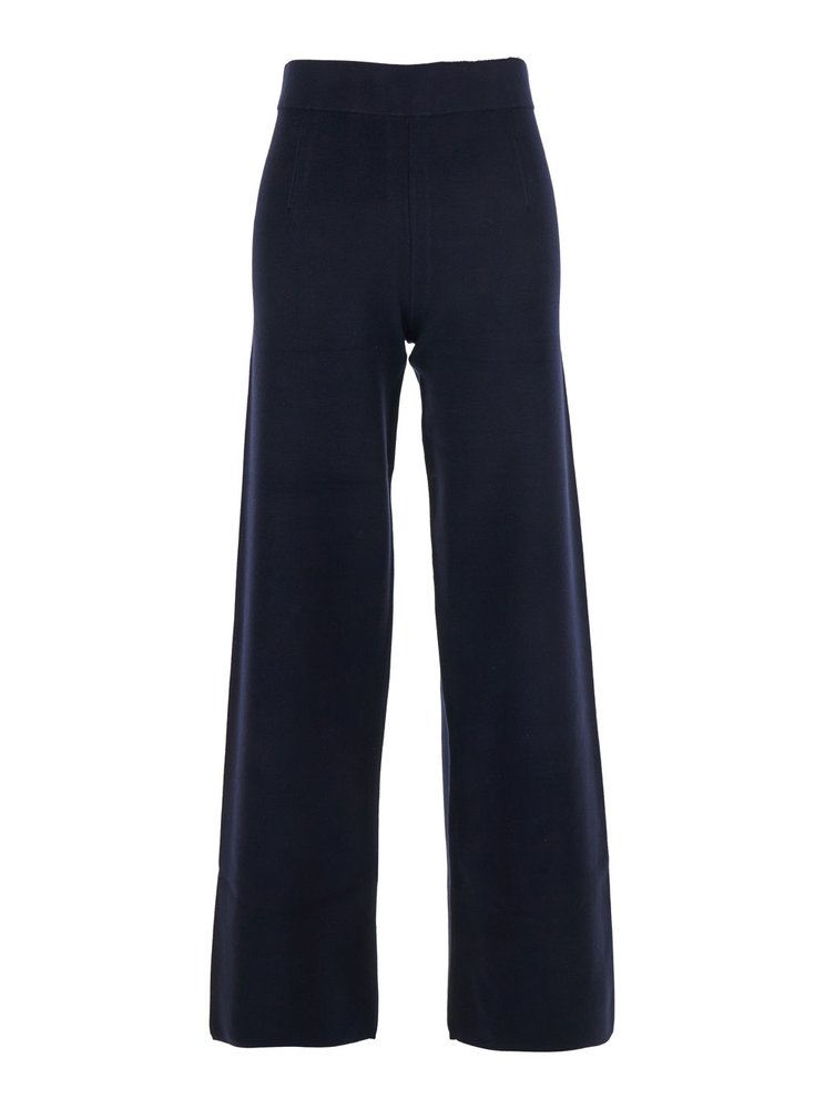 Wide-Leg High-Waisted Pants With Seamless Finish
