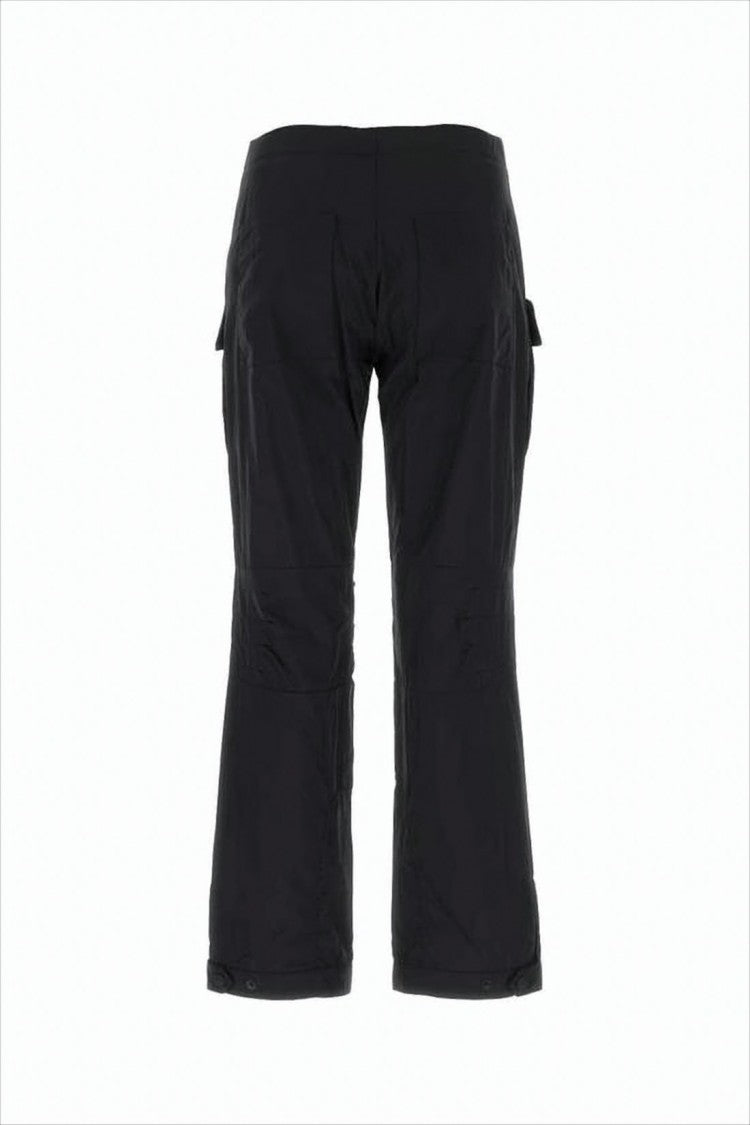 Cropped Straight-Leg Pants with Buckle Details and Cargo Pockets