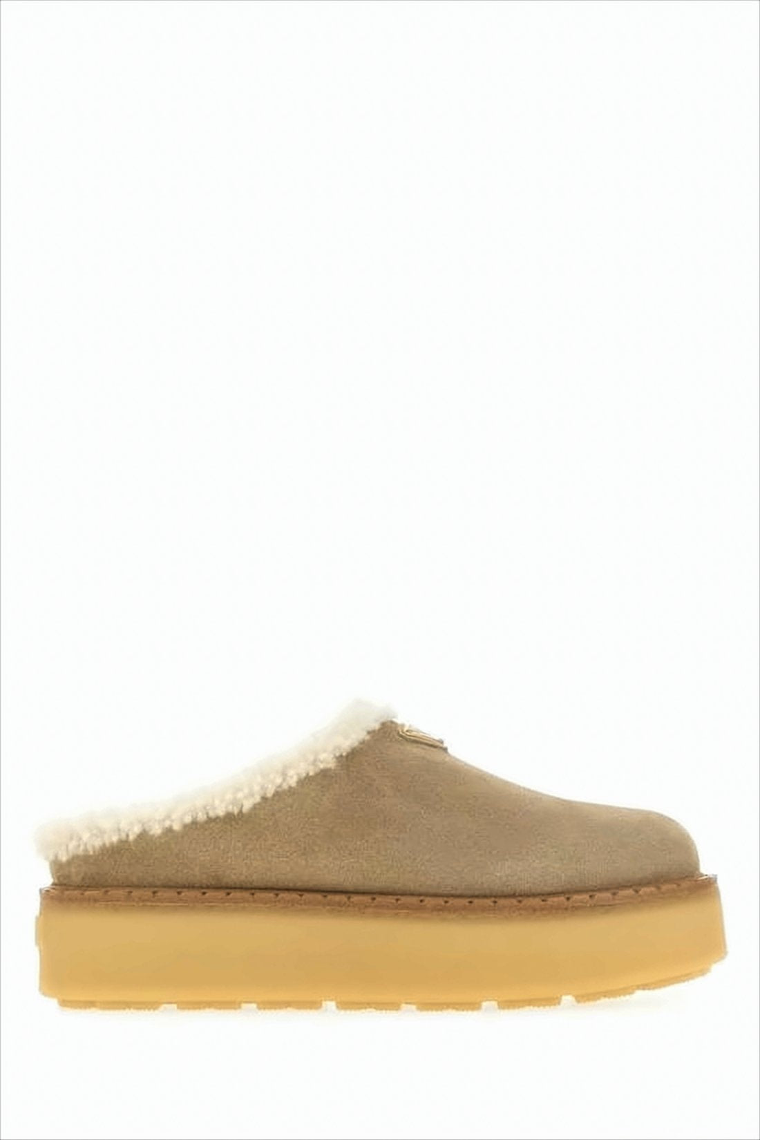 Plush Shearling Lined Calfskin Leather Mule