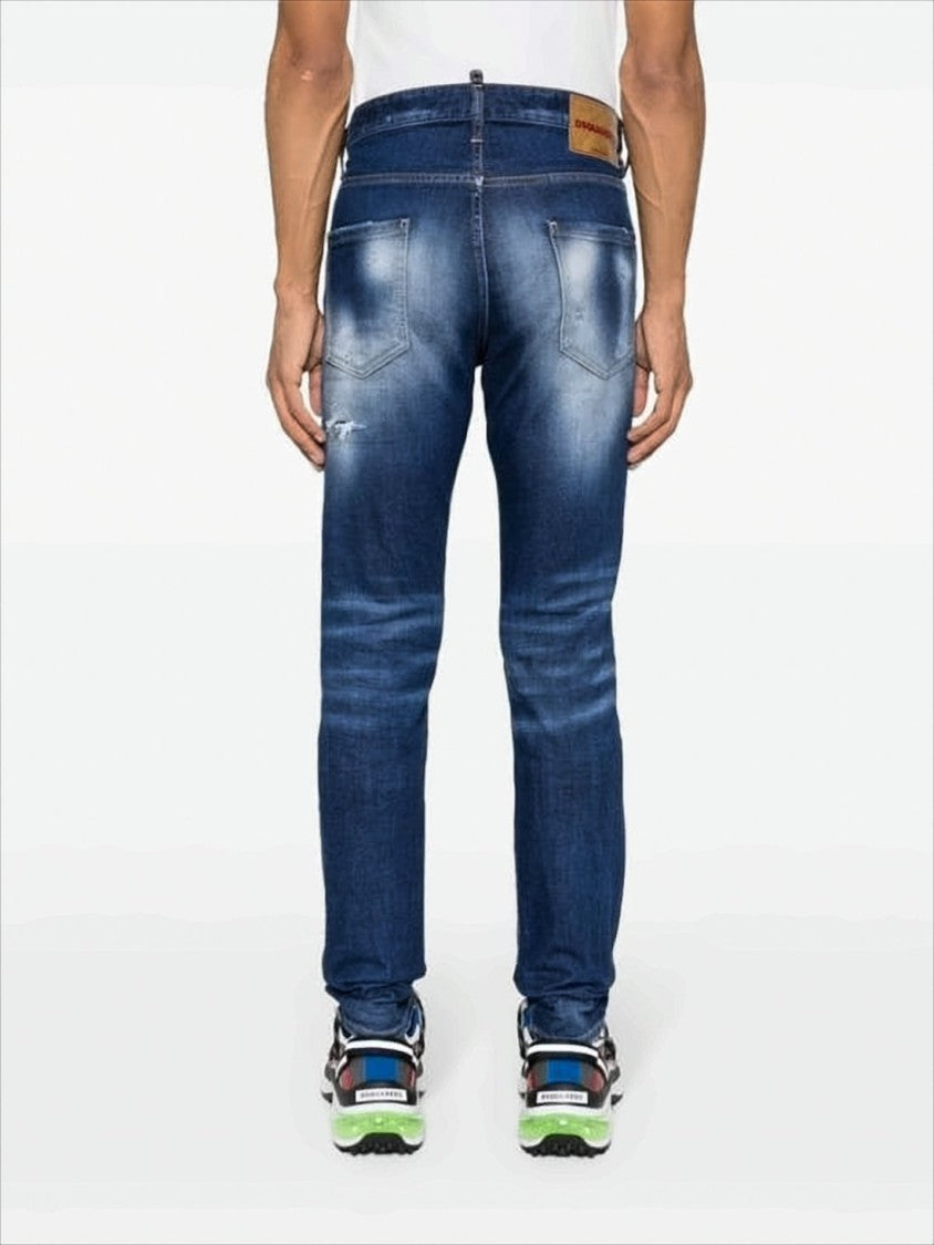 Slim Fit Distressed Denim Pants