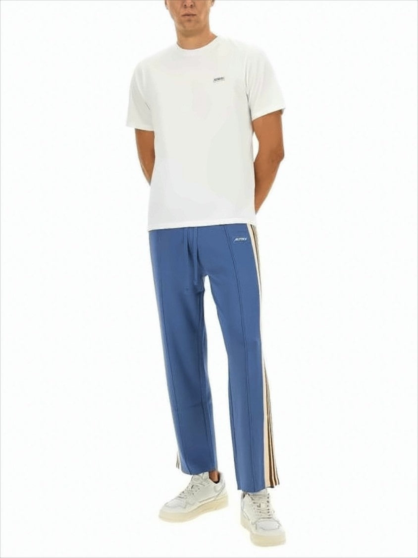 Relaxed Fit Training Pants with Contrasting Side Stripes