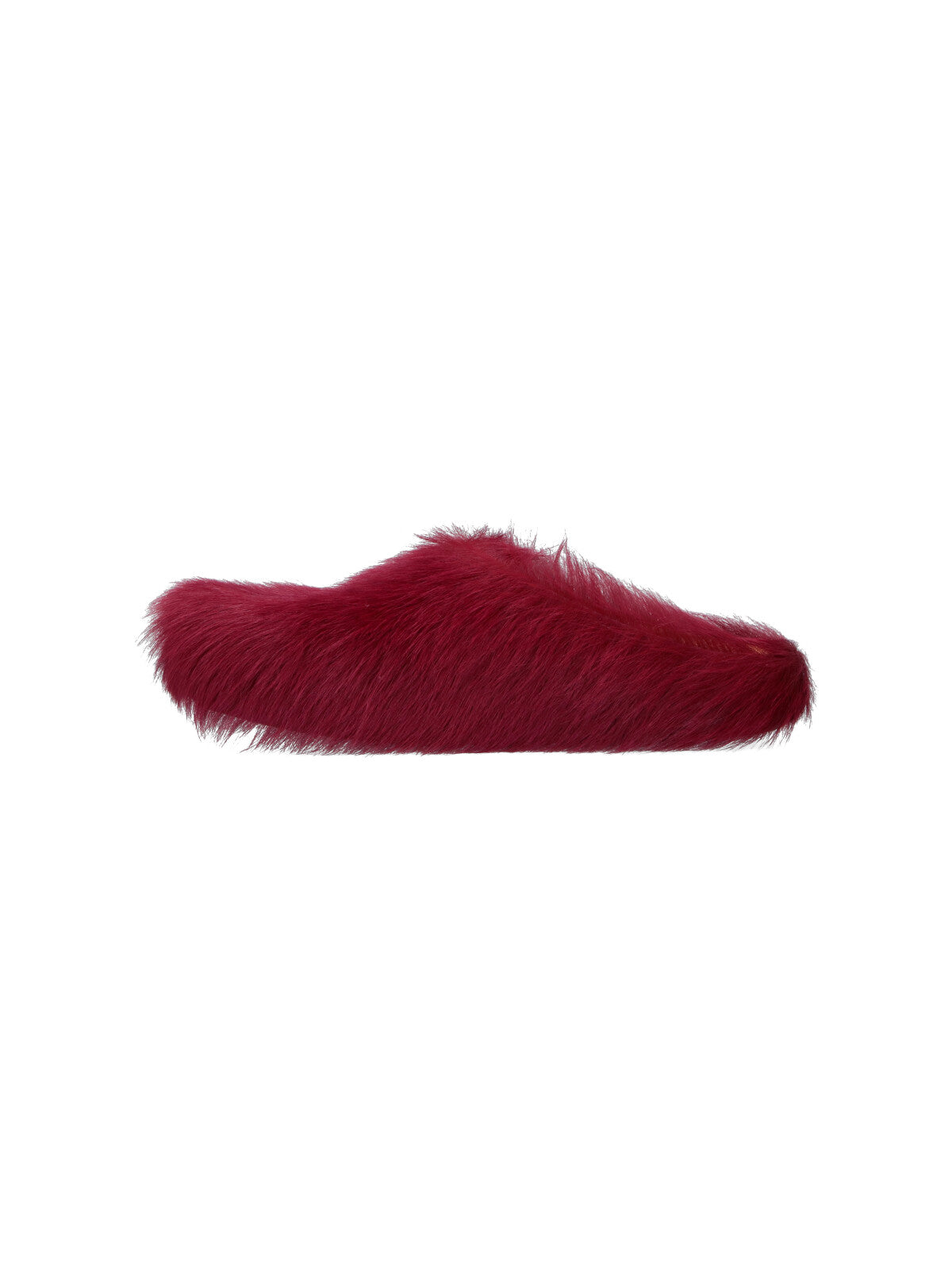 Slip-On Mules in Red Calf Hair Leather