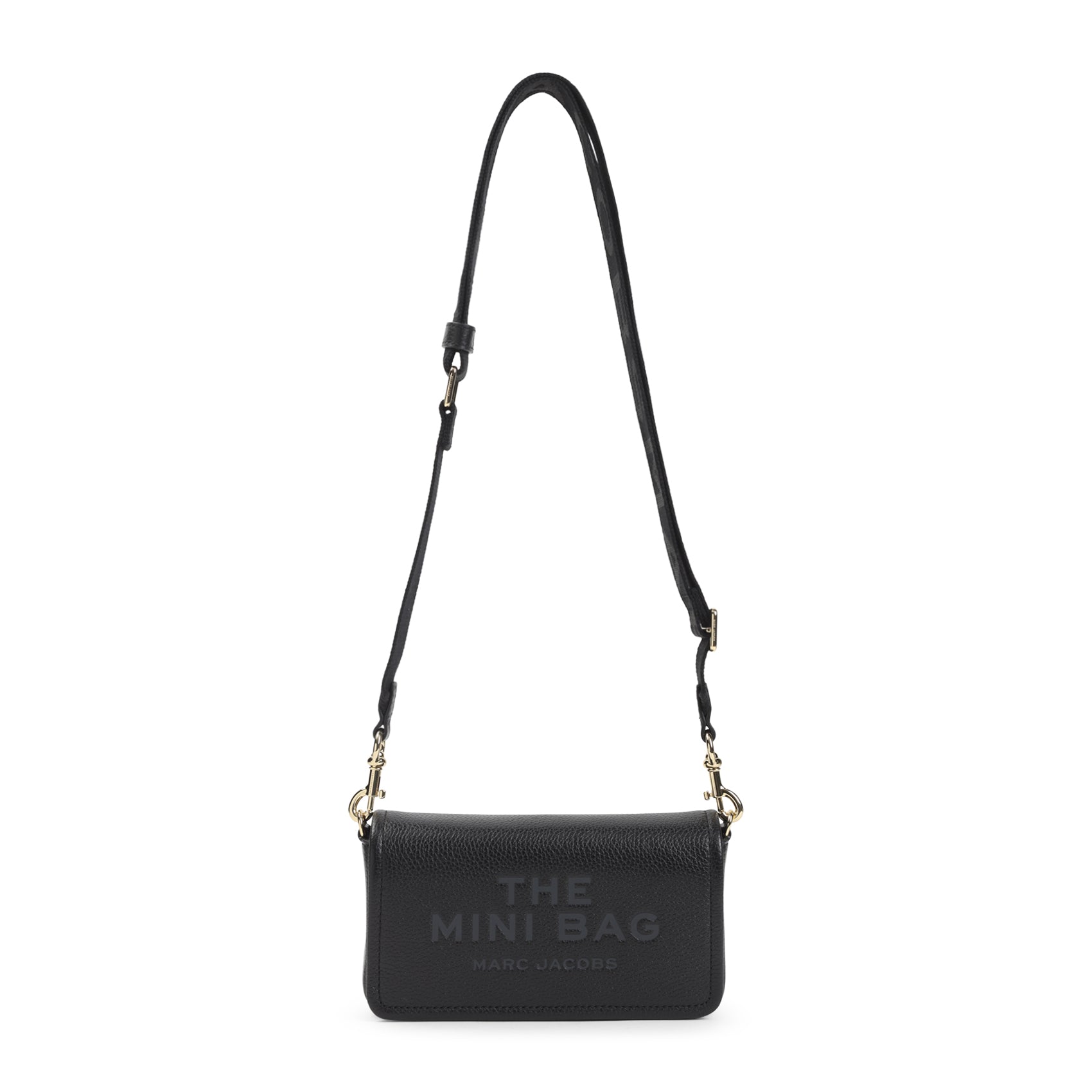 Black Leather Crossbody Bag with Adjustable Strap