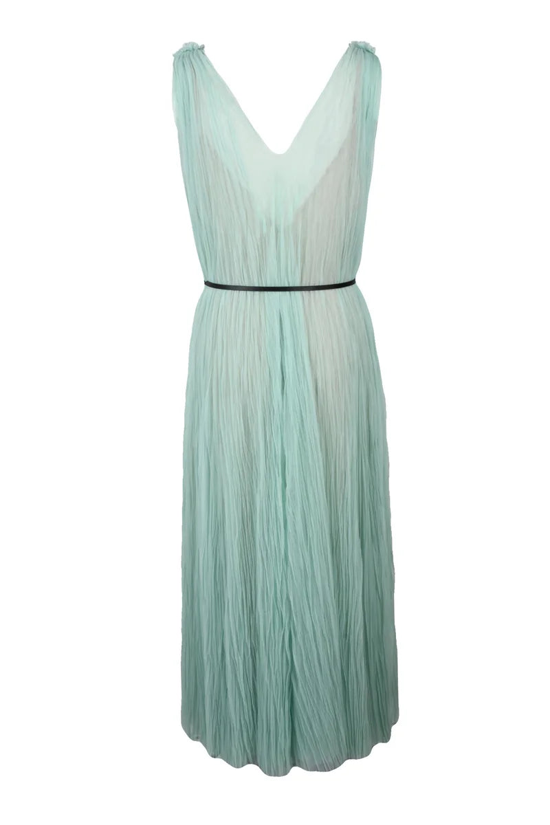 Long Tulle Dress - Green