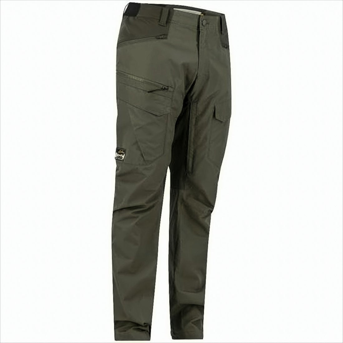 Two-Tone Utility Straight Pants with Reinforced Panels