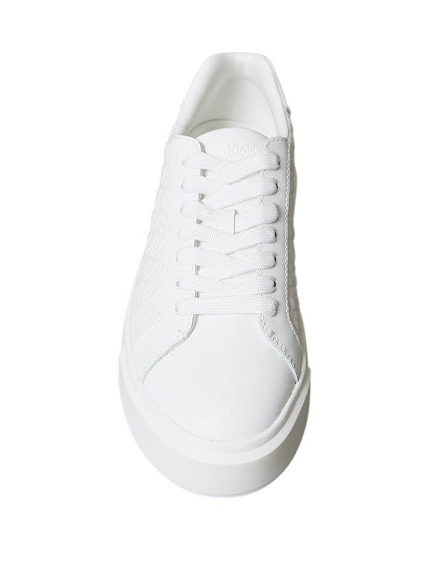 Low-Top Sneakers with Embossed Geometric Pattern